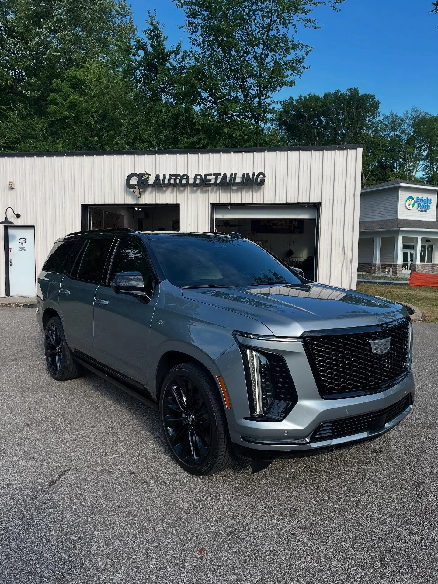 25 Escalade in for full front end PPF, Gloss Black roof wrap, window tint all around and a full interior Ceramic Coating!