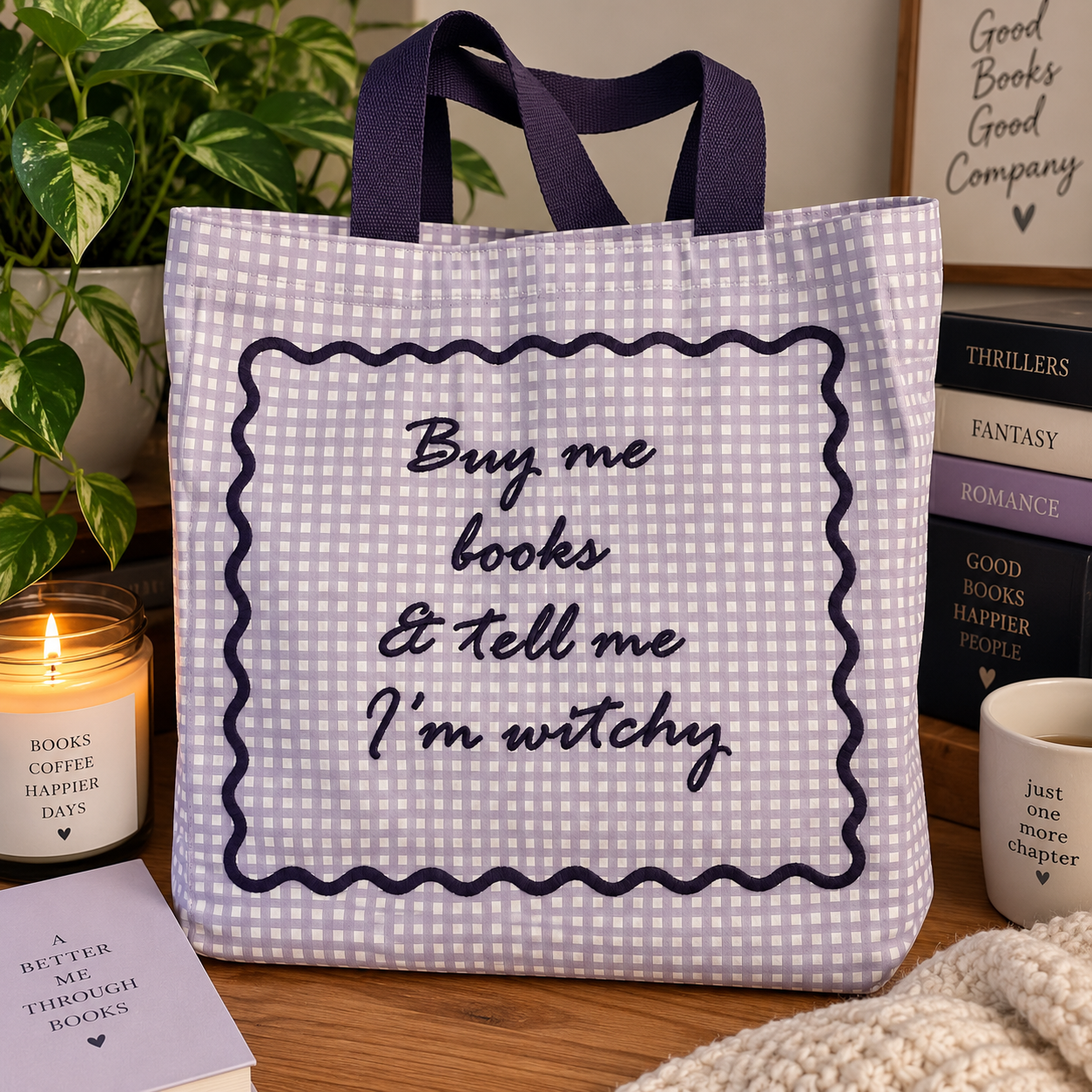 Buy Me Books & Tell Me I’m Witchy Tote Bag