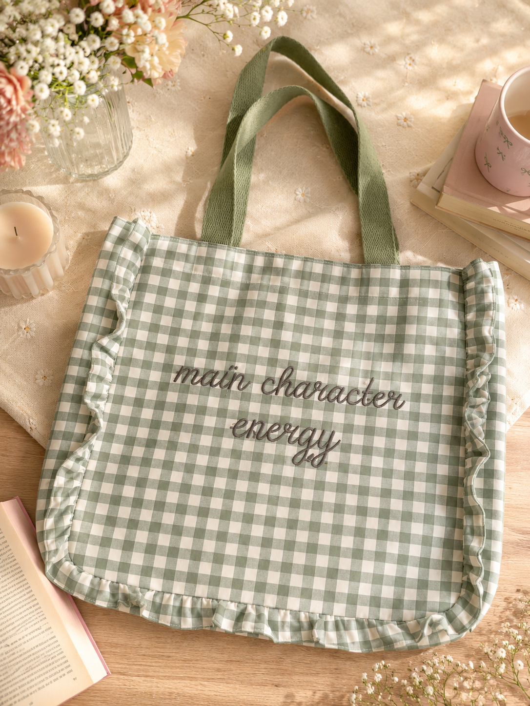 Main Character Energy Ruffle Tote