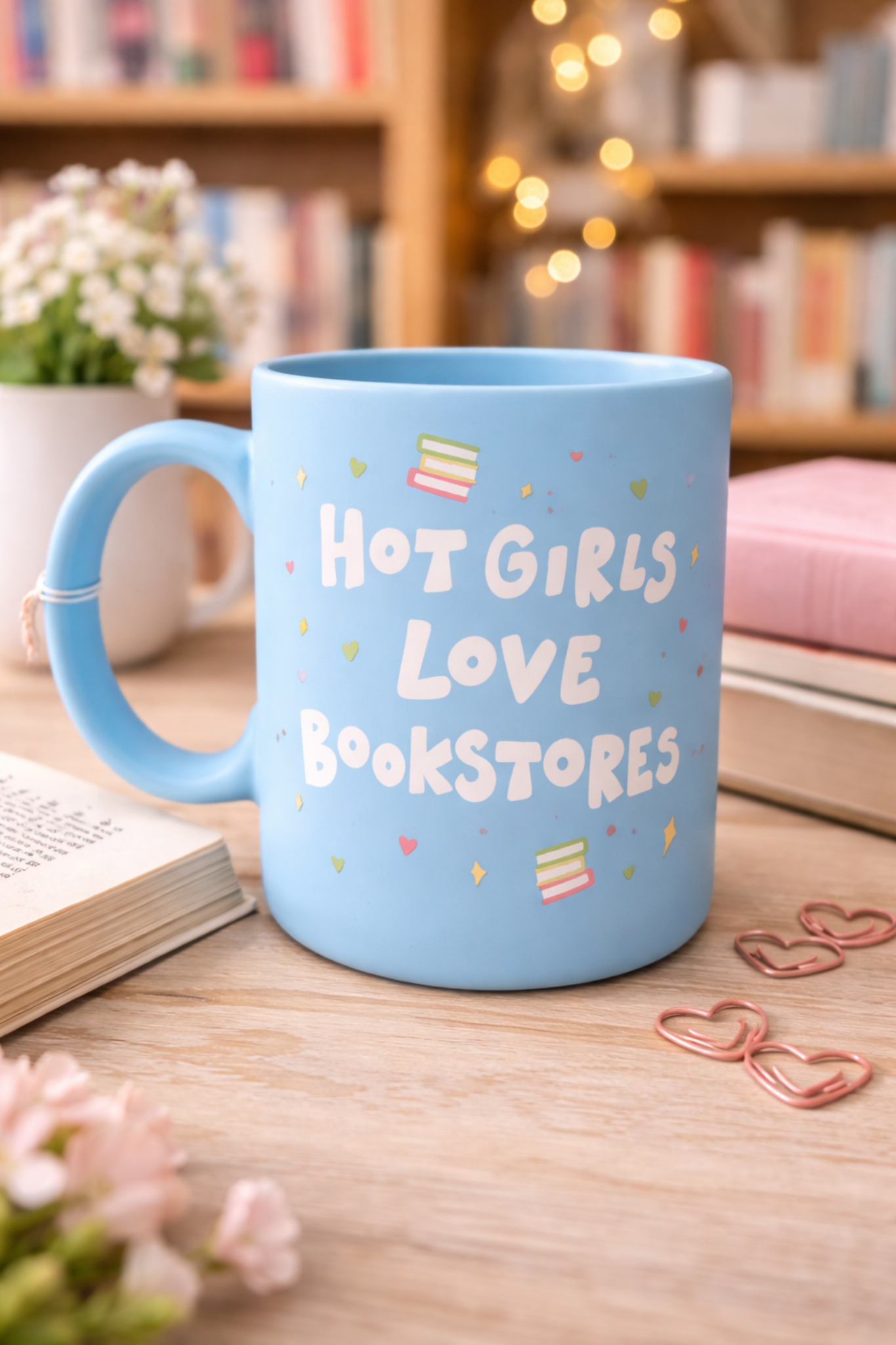 Hot Girls Love Bookstores Mug