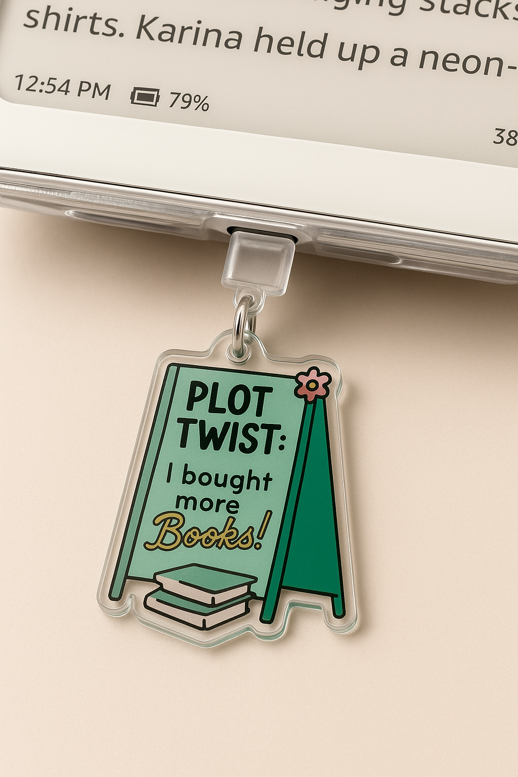 Kindle Charm – “Plot Twist: I Bought More Books!”