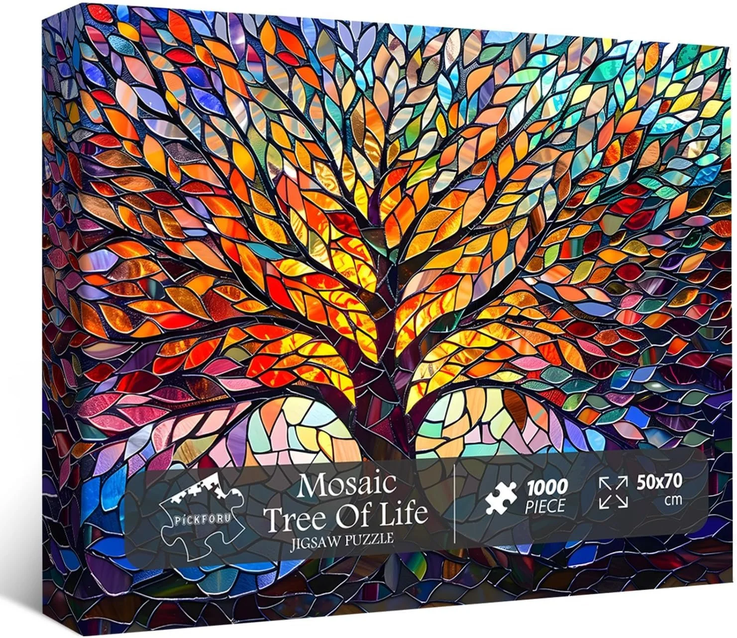 Mosaic Tree of Life - 1000 Piece Jigsaw Puzzle