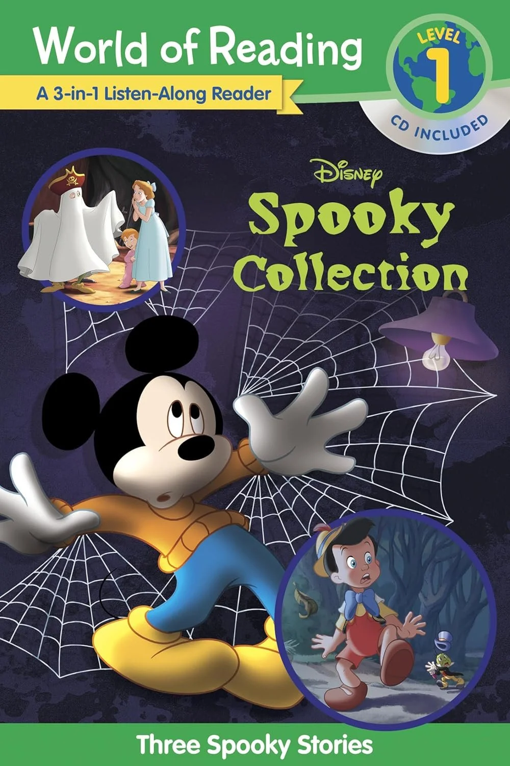 World of Reading: Disney's Spooky Collection 3-in-1 Listen-Along Reader-Level 1 Reader: 3 Scary Stories with CD!