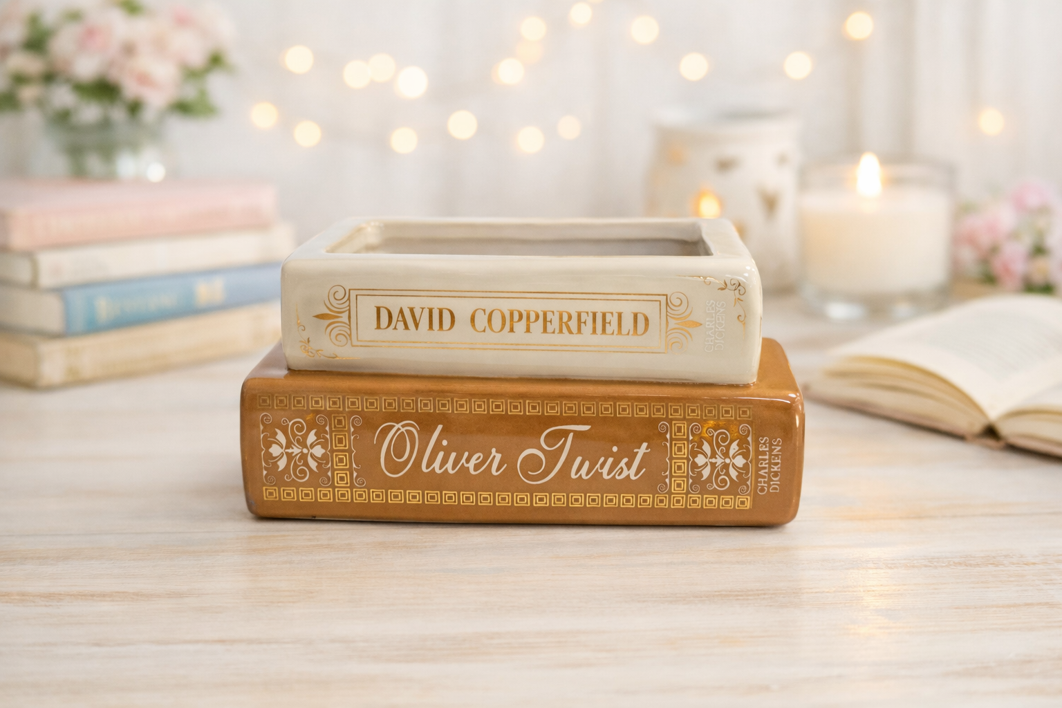 Book Stack Candle - Tea Tree Twist