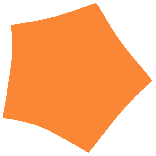 An orange irregular shape