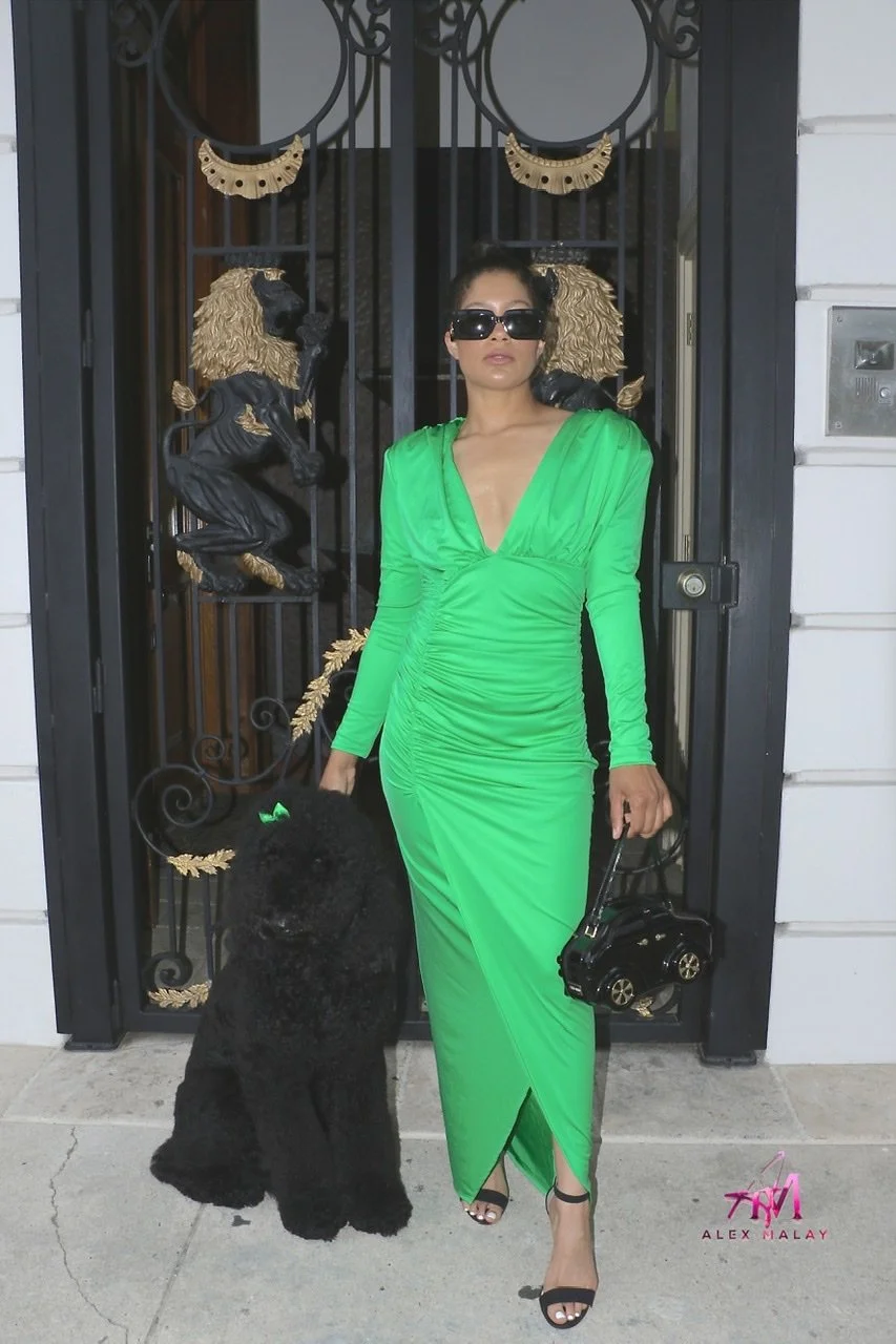 green emerald velvet dress Jasmine Halter Maxi Dress, in Deep Emerald Luxe Satin, Size: XL | Show Me Your Mumu main image 1