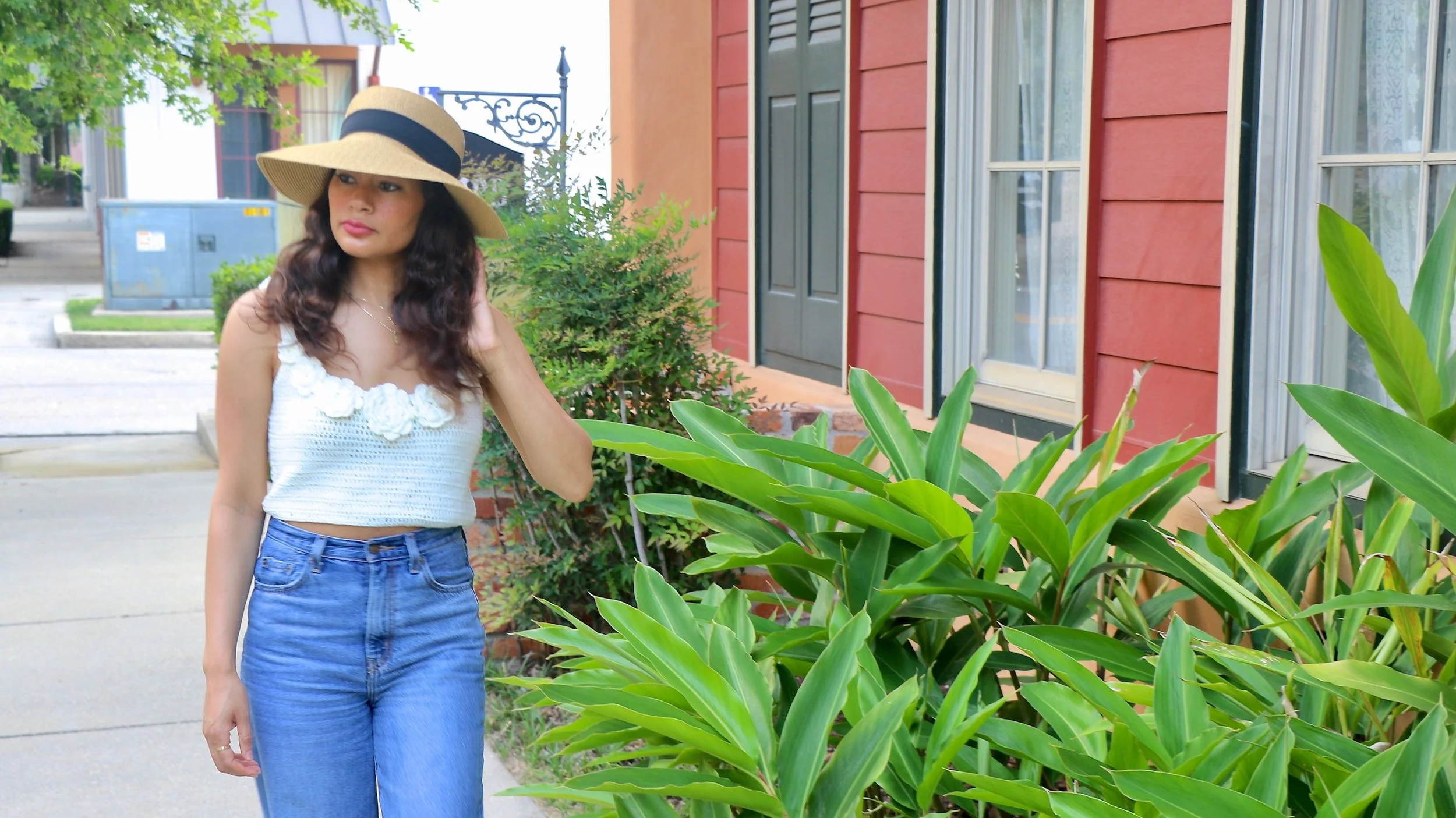 Beige Crochet Flower Top.jpeg