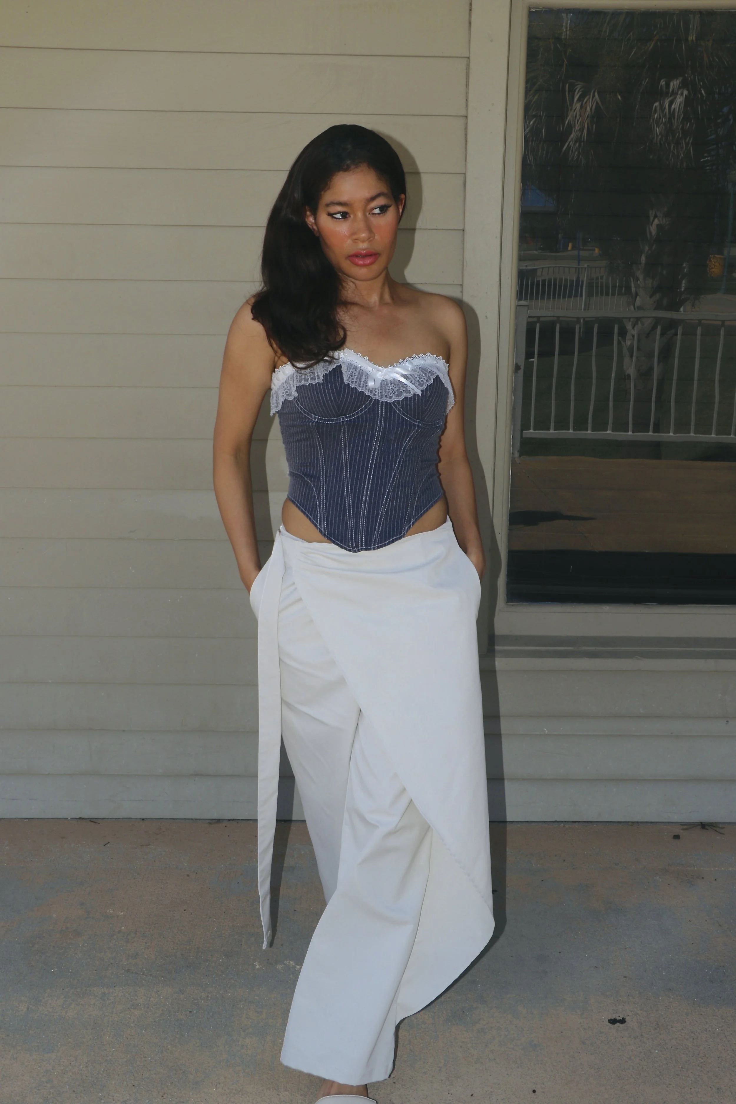 Beige Wrap Pant