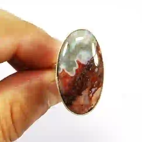 CRAZY LACE AGATE 925 STERLING SILVER RING
