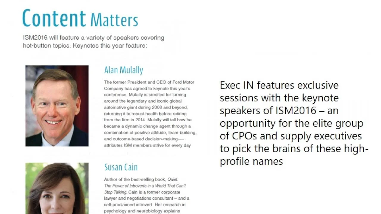 Countdown to ISM2016 Podcast Series: Exec IN Spotlight 