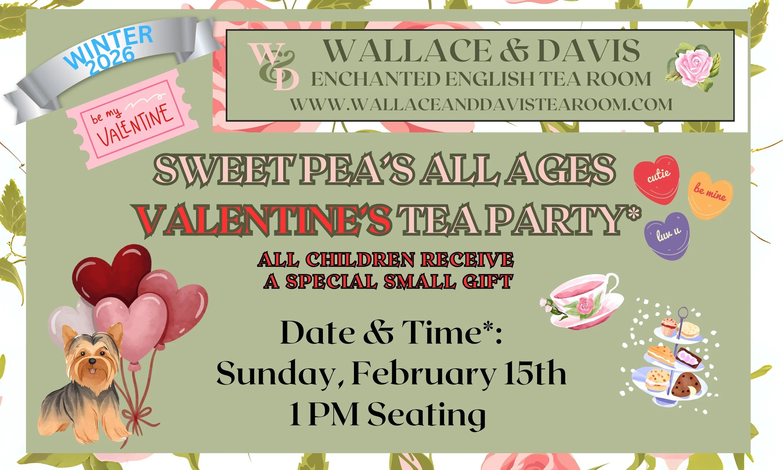 Sweet Pea’s All-Ages Valentine’s Tea Party