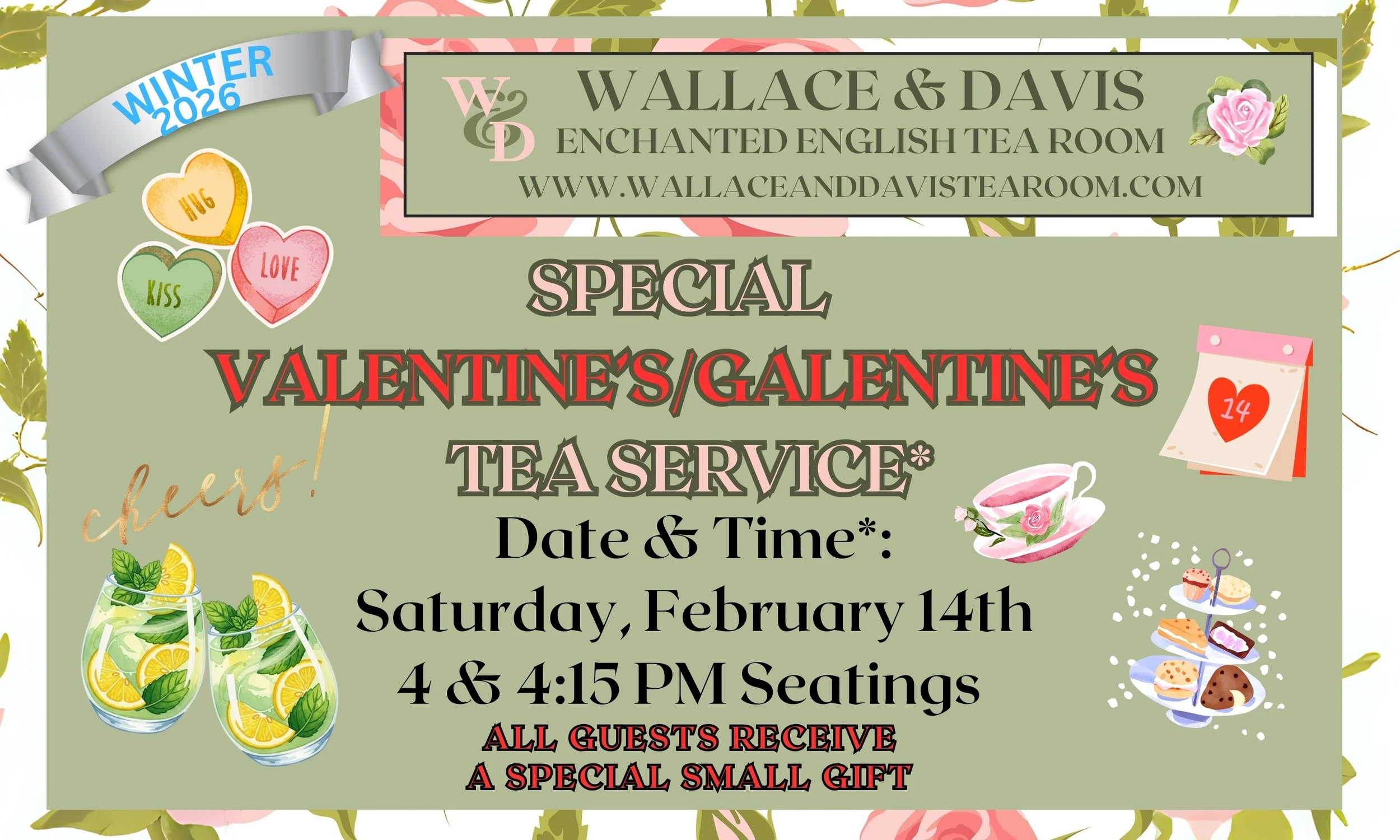 Special Valentine’s/Galentine’s Tea Service