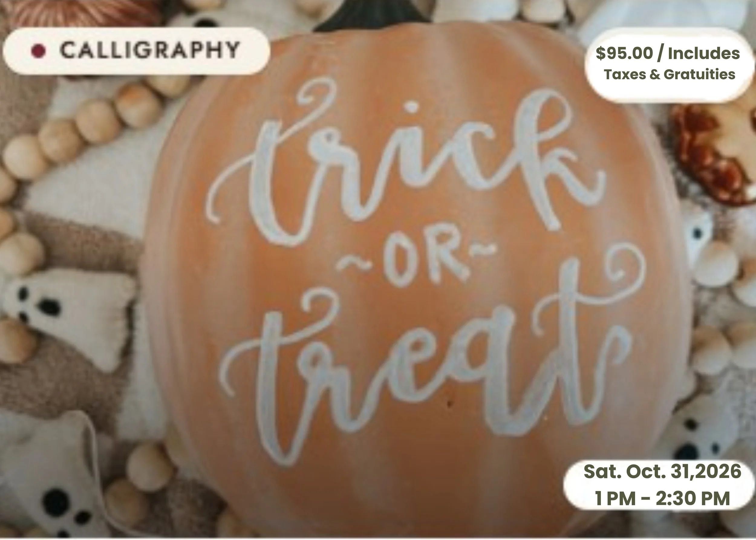 Modern Calligraphy Pumpkin Lettering For Beginners Tea Event