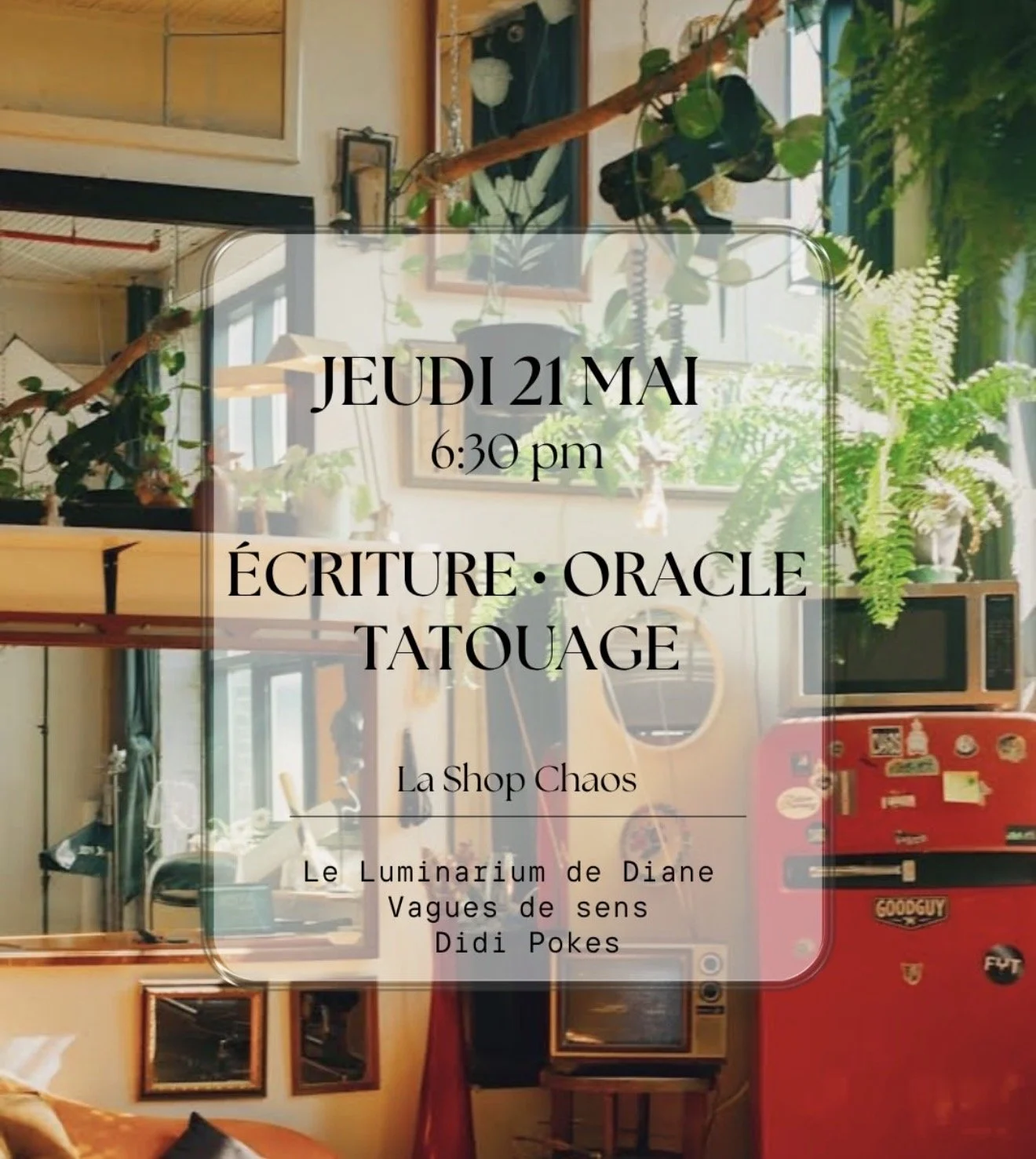 Soirée Écriture • Oracle • Tatouage