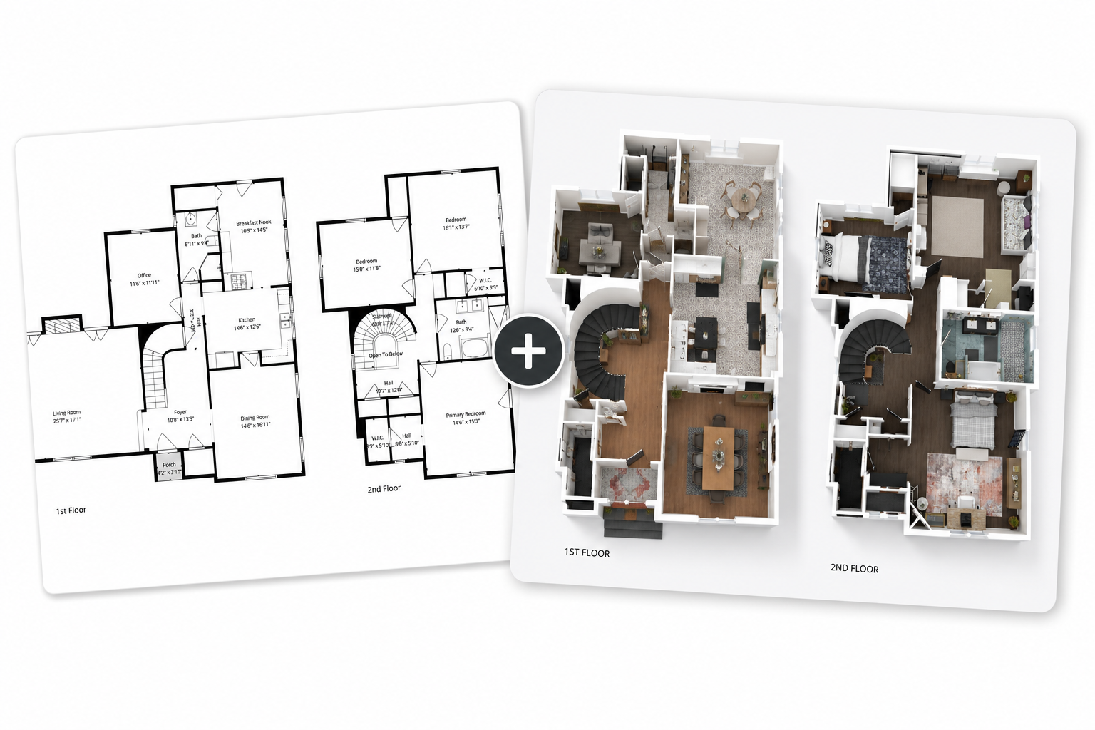 Floor plan of a modern apartment with two bedrooms, one bathroom, a living room, dining area, and balcony.