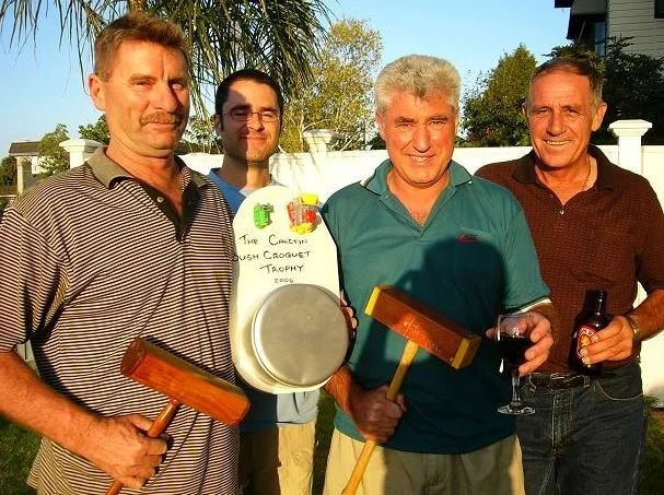 Winners (and Losers) of the Caketin Bush Croquet Trophy - Rotorua, New Zealand - January 2006