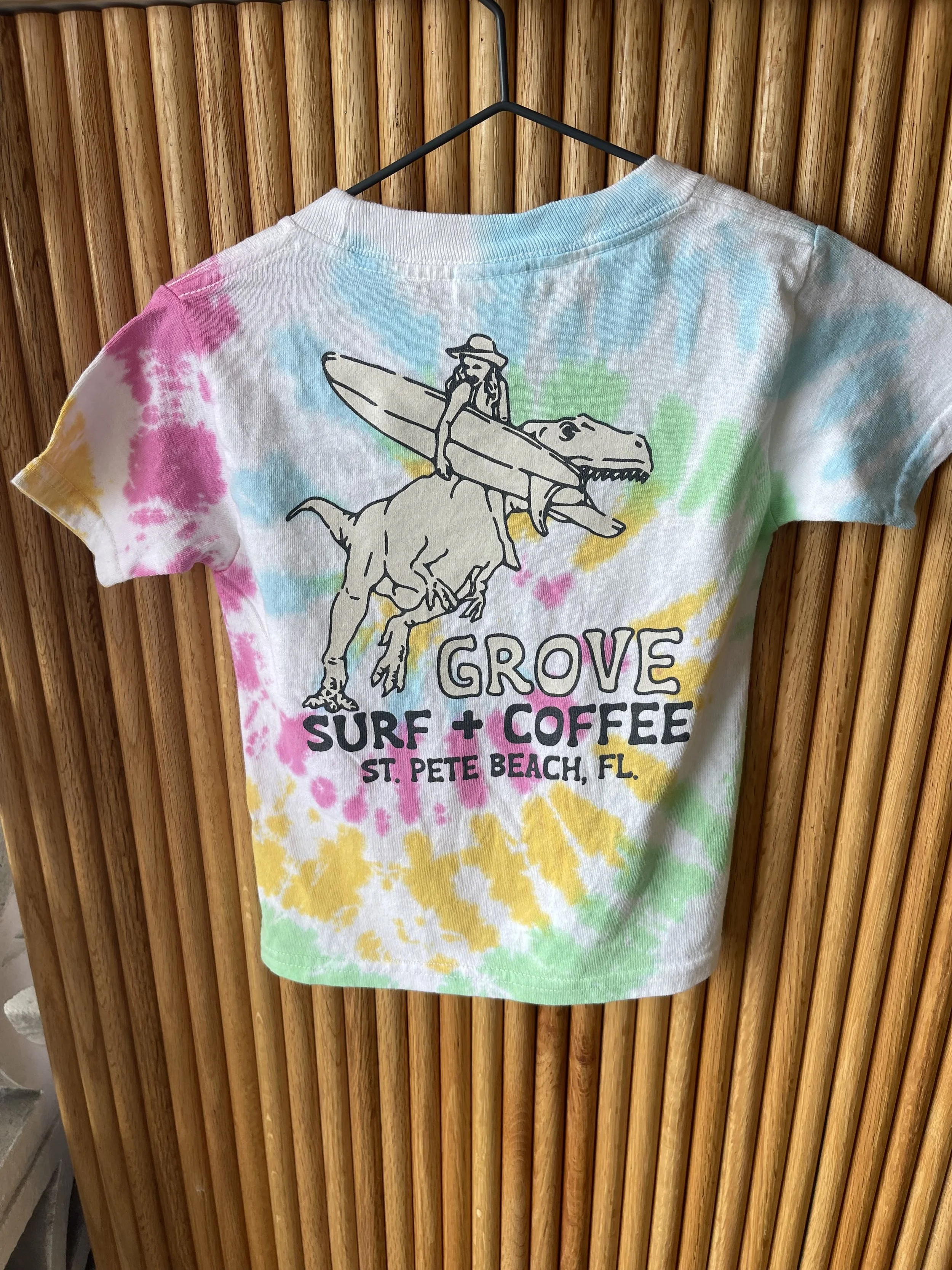 Grove St Pete Beach Best Coffee Dino Youth Tee Front.jpg