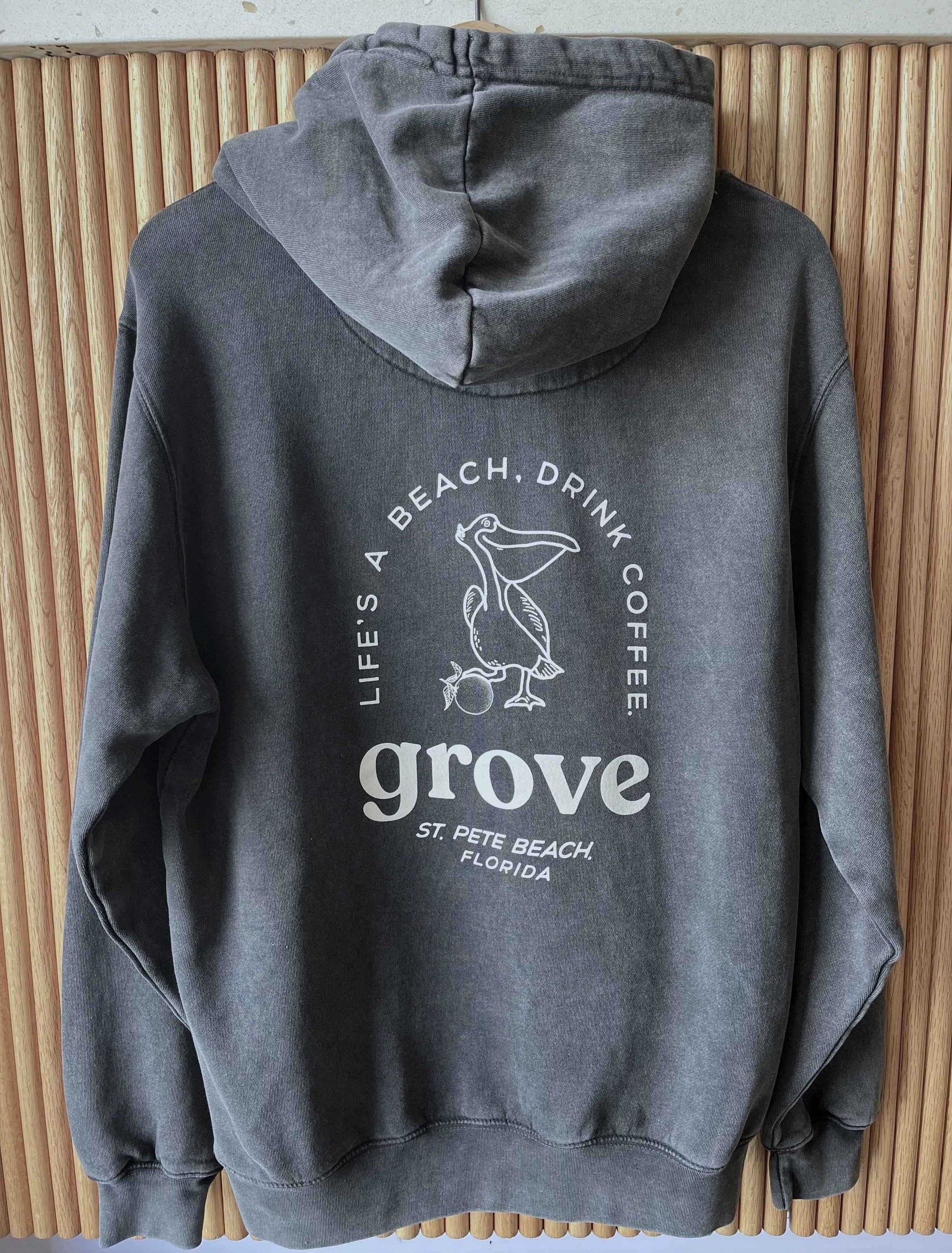 Grove St Pete Beach Best Coffee Captain Mens Hoodie back.jpg