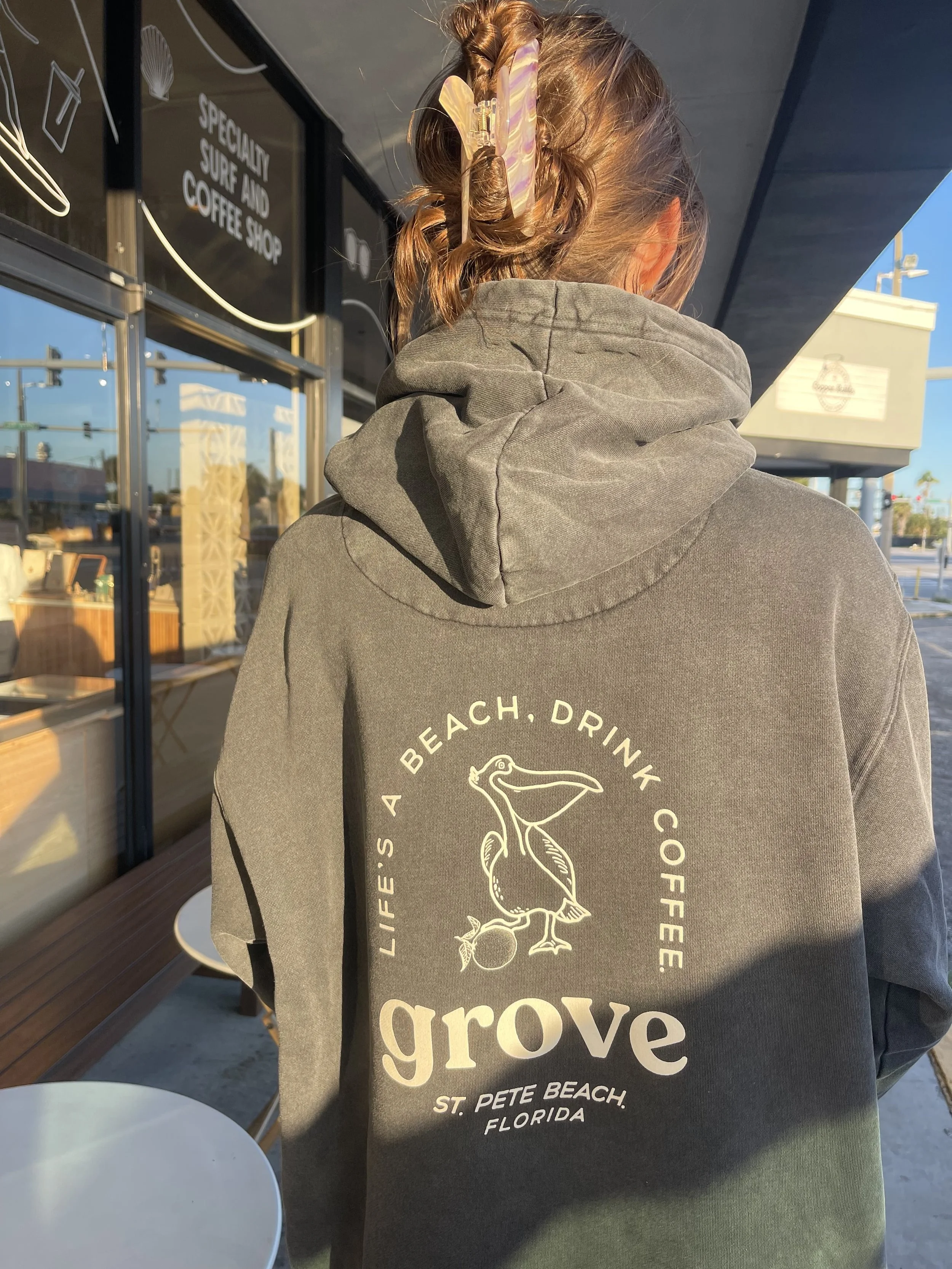 Grove St Pete Beach Best Coffee Captain Mens Hoodie back2.jpg