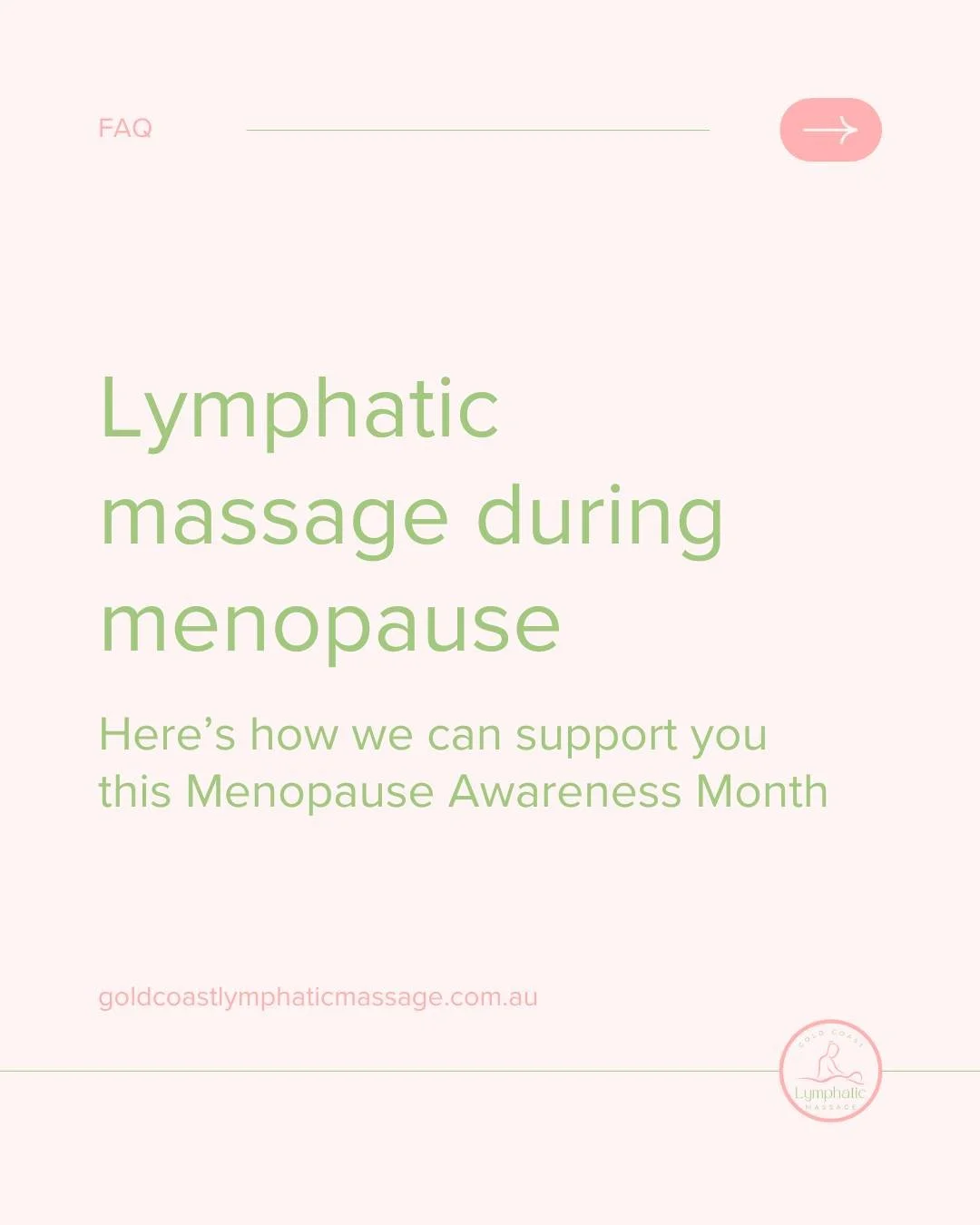 October is Menopause Awareness Month 💗

Menopause can bring changes like bloating, fatigue and disrupted sleep, but gentle support can make a difference. Lymphatic massage may help ease fluid build-up, improve circulation and restore balance.

Small
