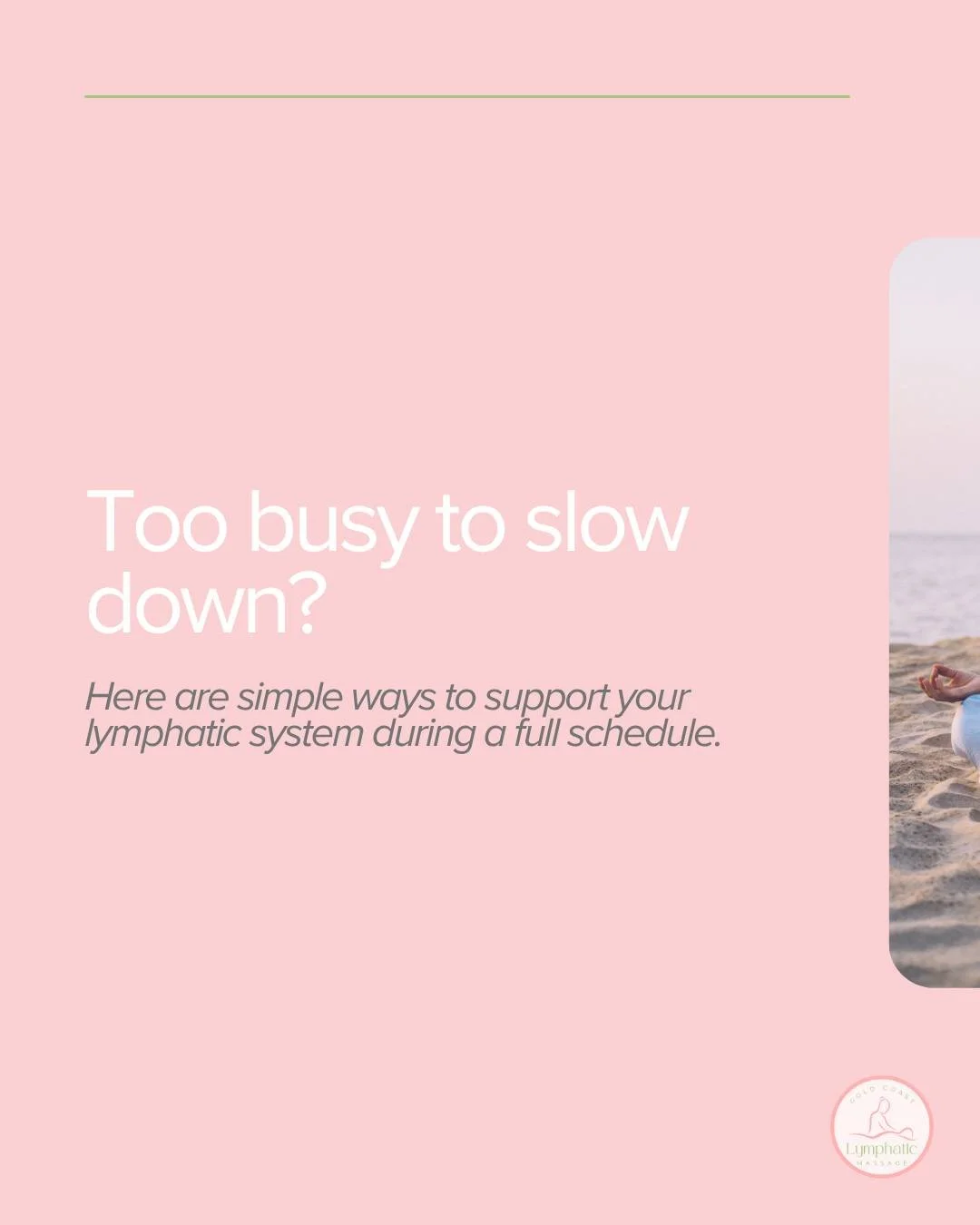 You don&rsquo;t need a perfectly calm routine to support your lymphatic system: small daily habits can make a big difference. 👏🏼

Busy days, long hours, late nights and constant multitasking can slow circulation and affect how well the lymphatic sy