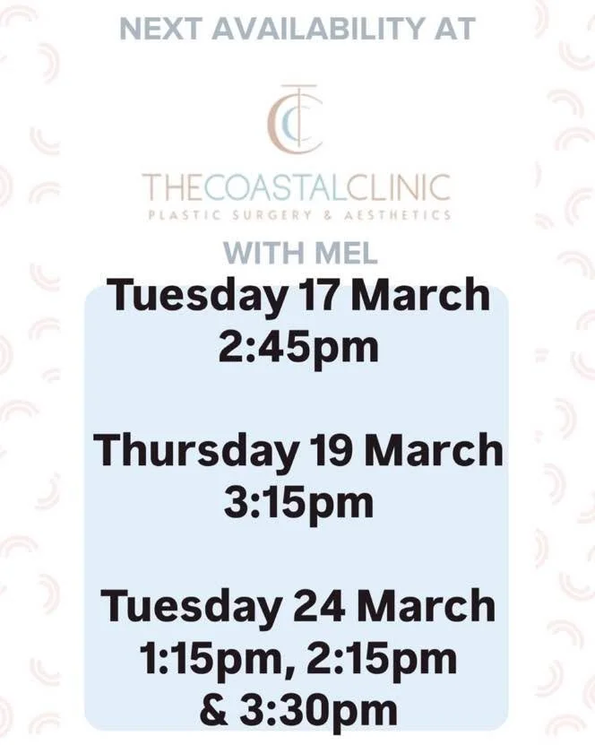 ⭐️Book with Mel at The Coastal Clinic 
⭐️Level 1, 278 Ferry Rd, Southport
⭐️call 56830820 or book through the link below
⭐️Tuesday&rsquo;s &amp; Thursday&rsquo;s 8:30am-4:30pm

https://tinyurl.com/The-Coastal-Clinic