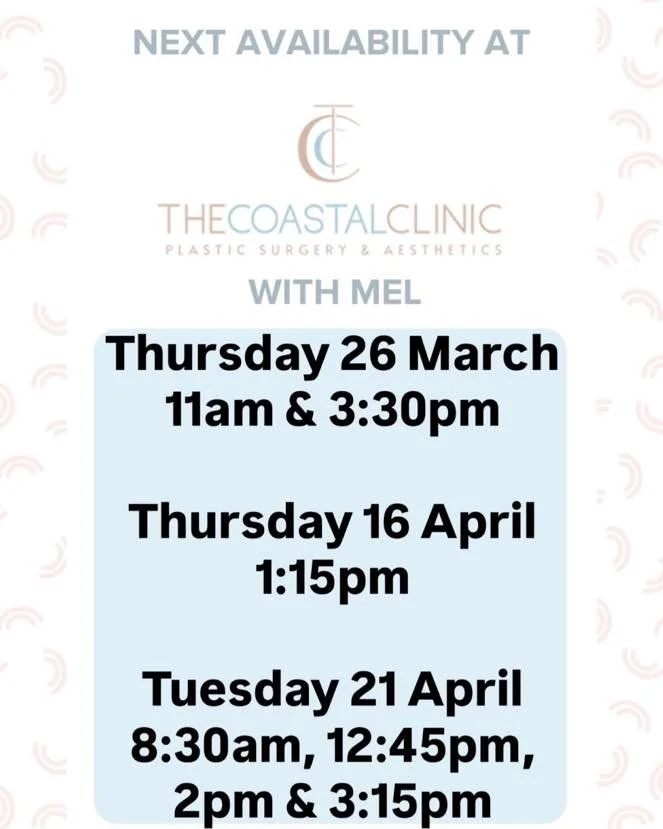 ⭐️Book with Mel at The Coastal Clinic 
⭐️Level 1, 278 Ferry Rd, Southport
⭐️call 56830820 or book through the link below
⭐️Tuesday&rsquo;s &amp; Thursday&rsquo;s 8:30am-4:30pm

https://tinyurl.com/The-Coastal-Clinic