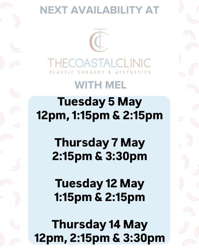 ⭐️Book with Mel at The Coastal Clinic 
⭐️Level 1, 278 Ferry Rd, Southport
⭐️call 56830820 or book through the link below
⭐️Tuesday&rsquo;s &amp; Thursday&rsquo;s 8:30am-4:30pm

https://tinyurl.com/The-Coastal-Clinic