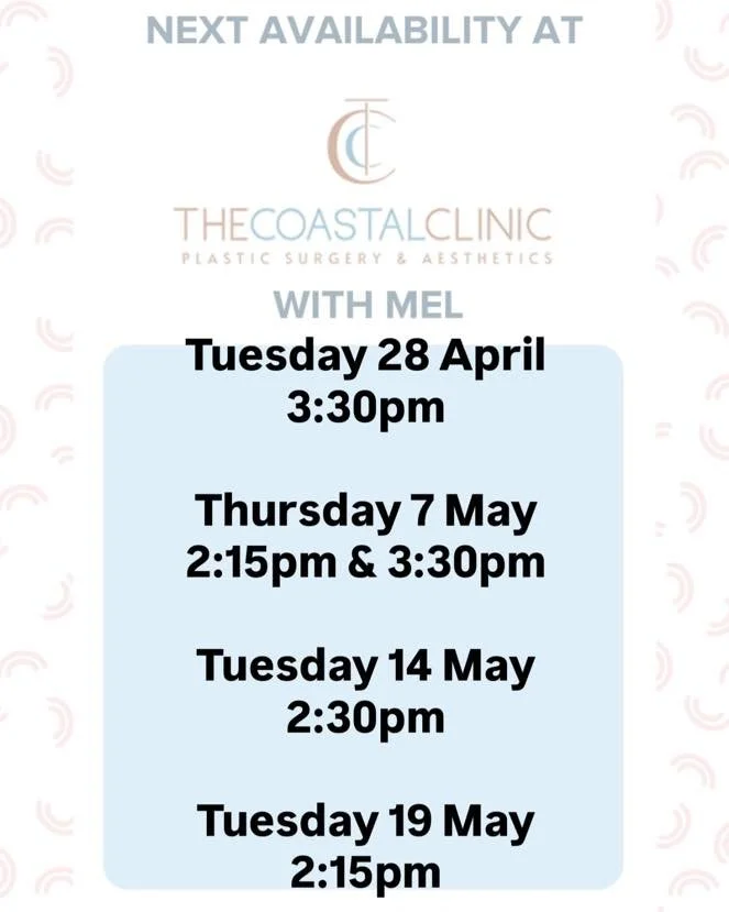 ⭐️Book with Mel at The Coastal Clinic 
⭐️Level 1, 278 Ferry Rd, Southport
⭐️call 56830820 or book through the link below
⭐️Tuesday&rsquo;s &amp; Thursday&rsquo;s 8:30am-4:30pm

https://tinyurl.com/The-Coastal-Clinic
