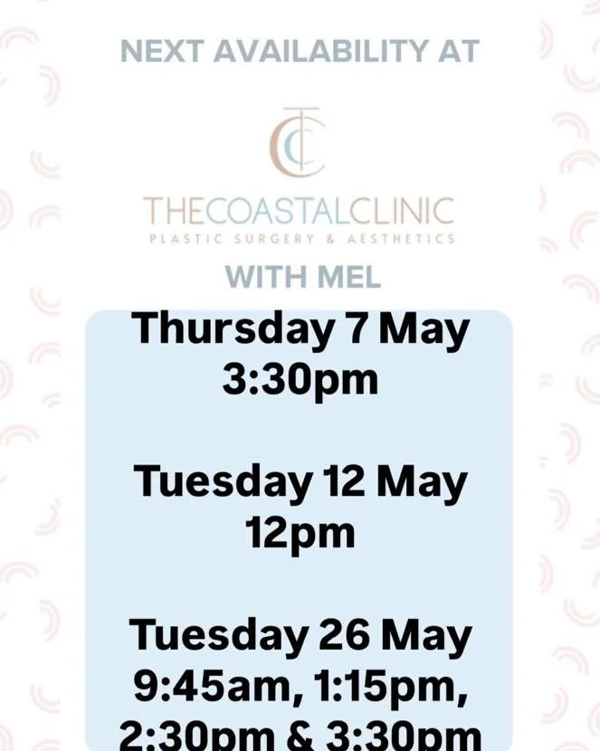 ⭐️Book with Mel at The Coastal Clinic 
⭐️Level 1, 278 Ferry Rd, Southport
⭐️call 56830820 or book through the link below
⭐️Tuesday&rsquo;s &amp; Thursday&rsquo;s 8:30am-4:30pm

https://tinyurl.com/The-Coastal-Clinic