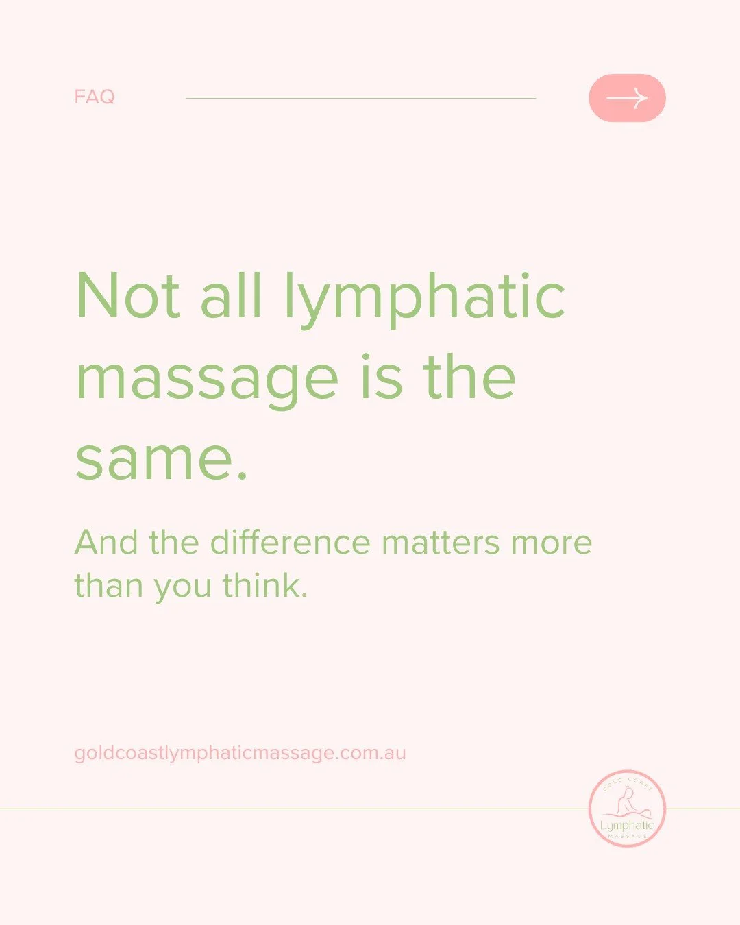 Lymphatic massage has had a lot of attention lately, and that's mostly a good thing. But it also means more people are offering it without the clinical background to do it safely. 

The lymphatic system is delicate. Incorrect technique doesn't just m