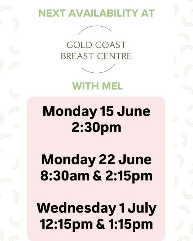 ⭐️Book Mel at Gold Coast Breast Centre
⭐️Level 1, 63 Ferry Rd, Southport Qld 4215
⭐️call 07 56233308 or book through link 
⭐️Monday&rsquo;s &amp; Wednesday&rsquo;s 8:30am-4:30pm

https://healthengine.com.au/webplugin/?id=99910&amp;doctor=133746&amp;s