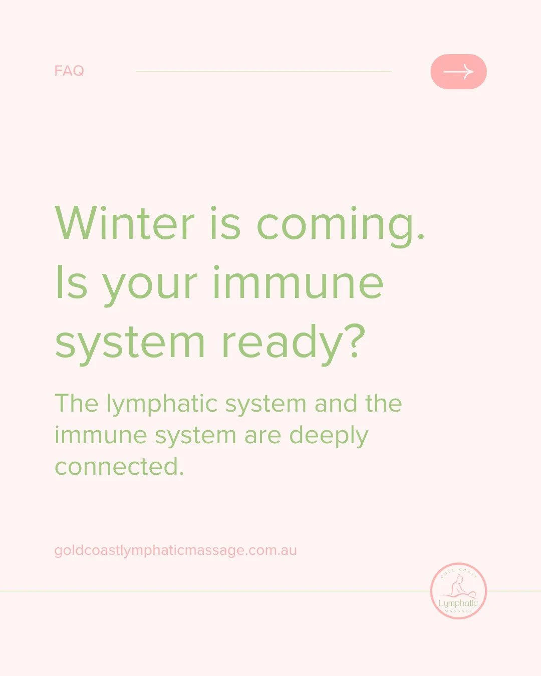 The lymphatic system does a lot more than manage fluid. It's central to how the body identifies and clears infection. As we head into winter it's worth thinking about what you're doing to support it.

Book via link in our bio 💗

📍 Southport, Gold C