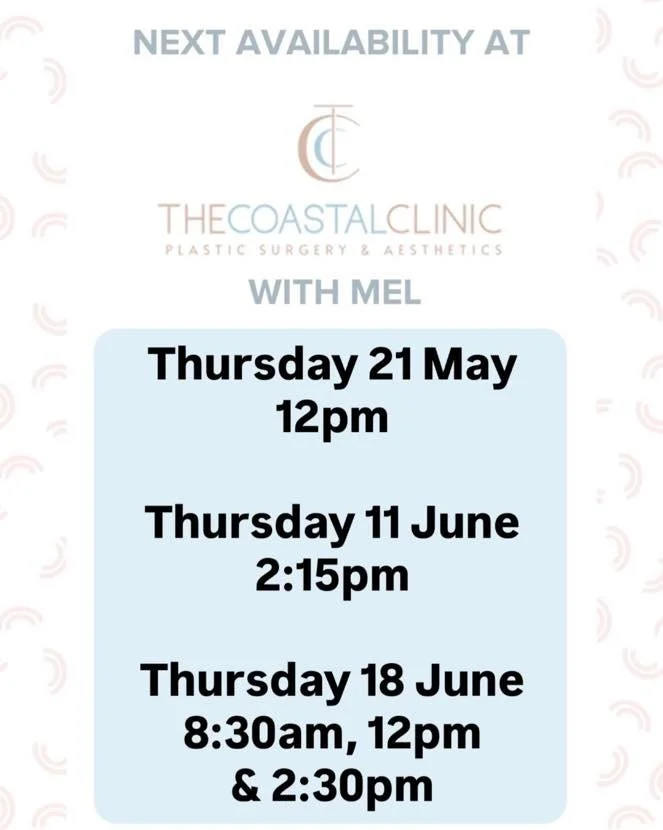 ⭐️Book with Mel at The Coastal Clinic 
⭐️Level 1, 278 Ferry Rd, Southport
⭐️call 56830820 or book through the link below
⭐️Tuesday&rsquo;s &amp; Thursday&rsquo;s 8:30am-4:30pm

https://tinyurl.com/The-Coastal-Clinic
