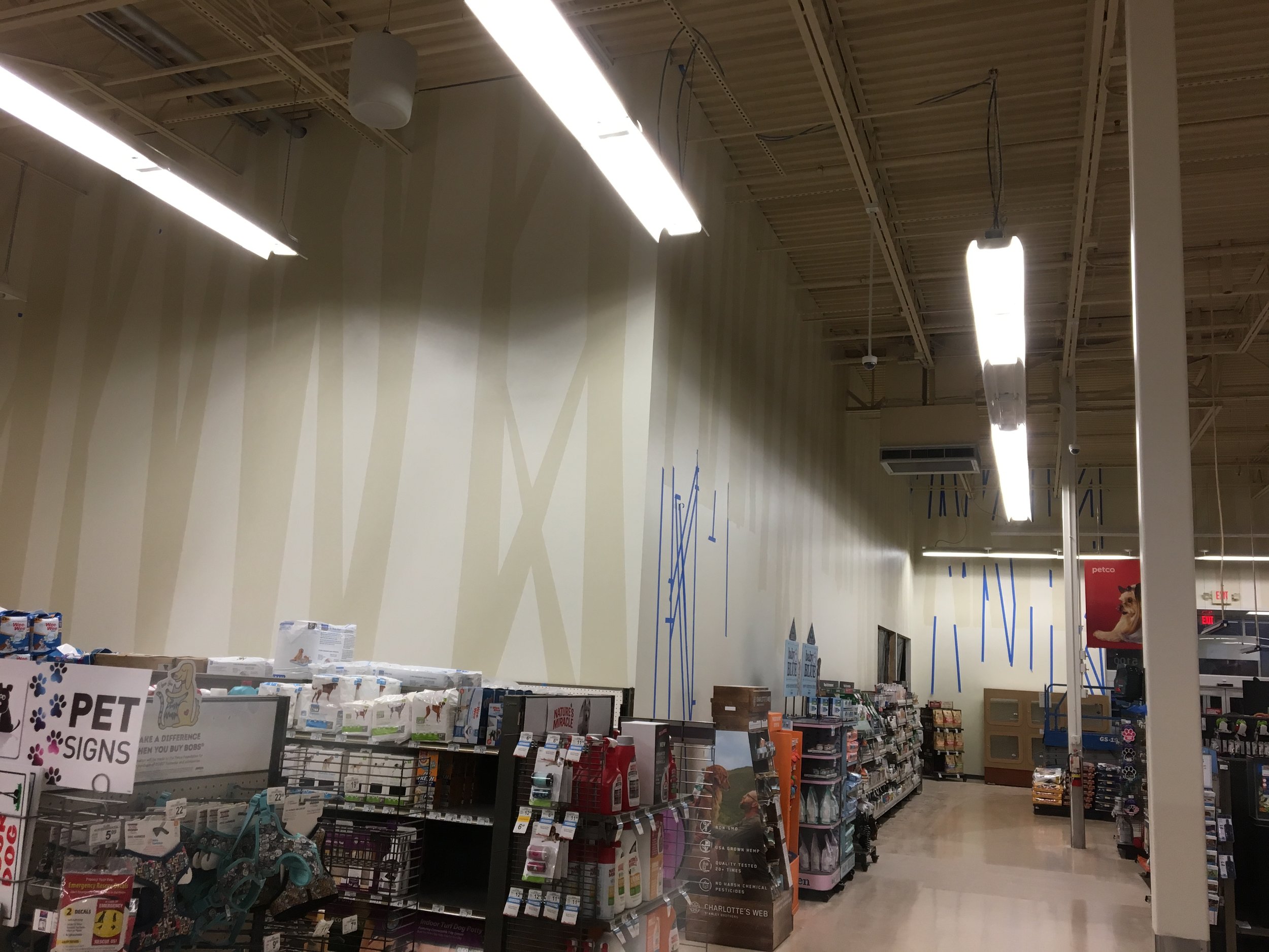 Showroom Stencil Paint Jobs for PetCo & GCI Installations