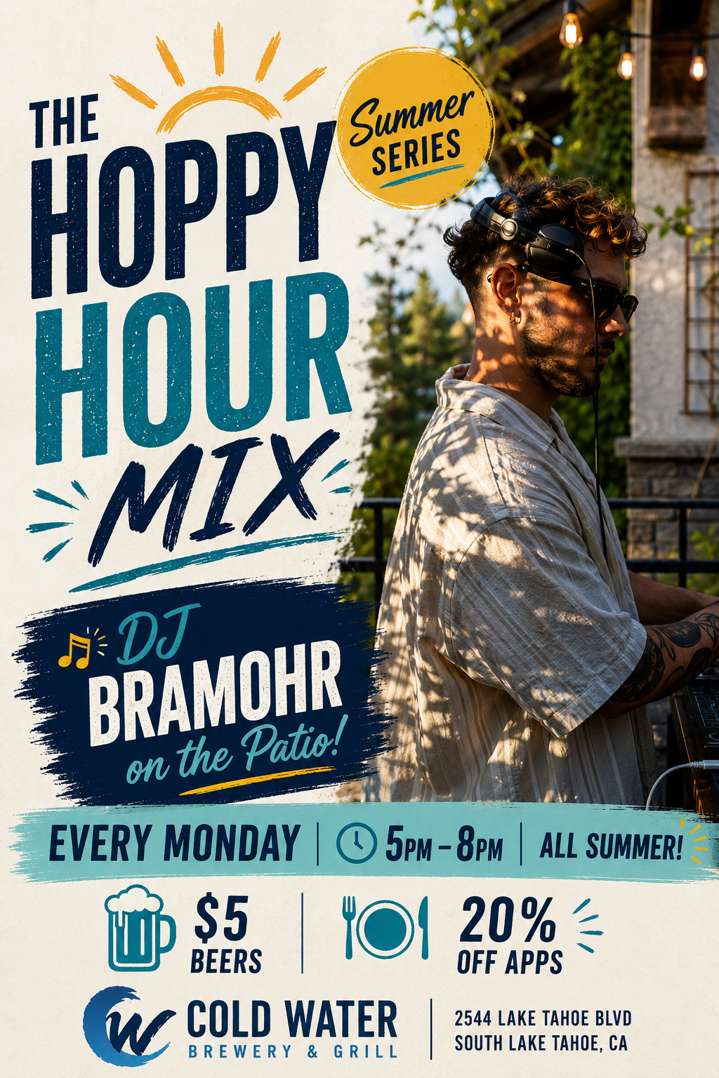 The Hoppy Hour Mix: Summer Patio Series at Cold Water Brewery &amp; Grill