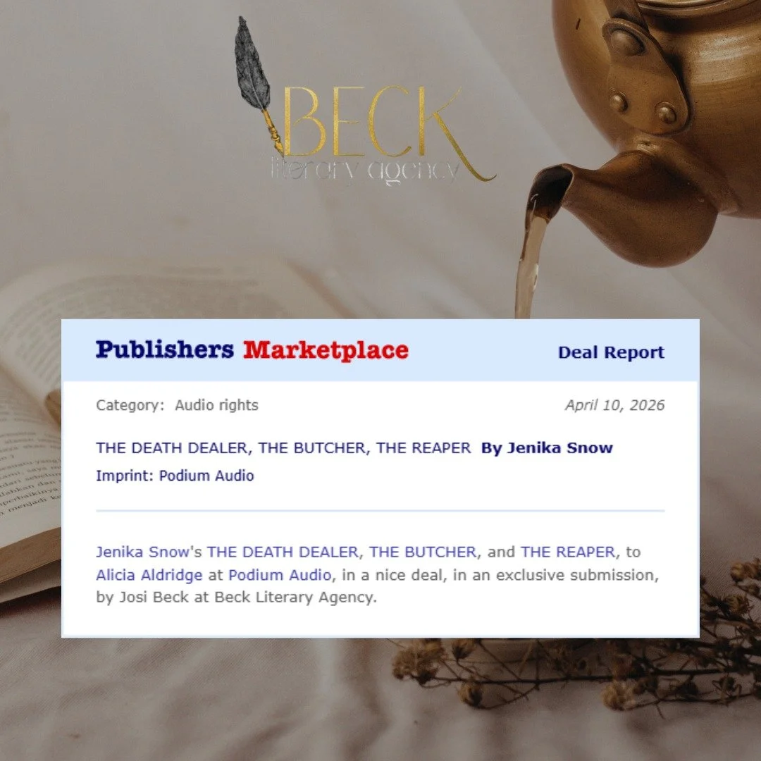 🎧 Audio Rights Announcement! 

We&rsquo;re thrilled to share that @jenikasnow addictive lineup&mdash;The Death Dealer, the Butcher, The Reaper&mdash;
has been acquired by @podiumentertainment! 🔥📚

This lineup is coming to life in audio, and we can