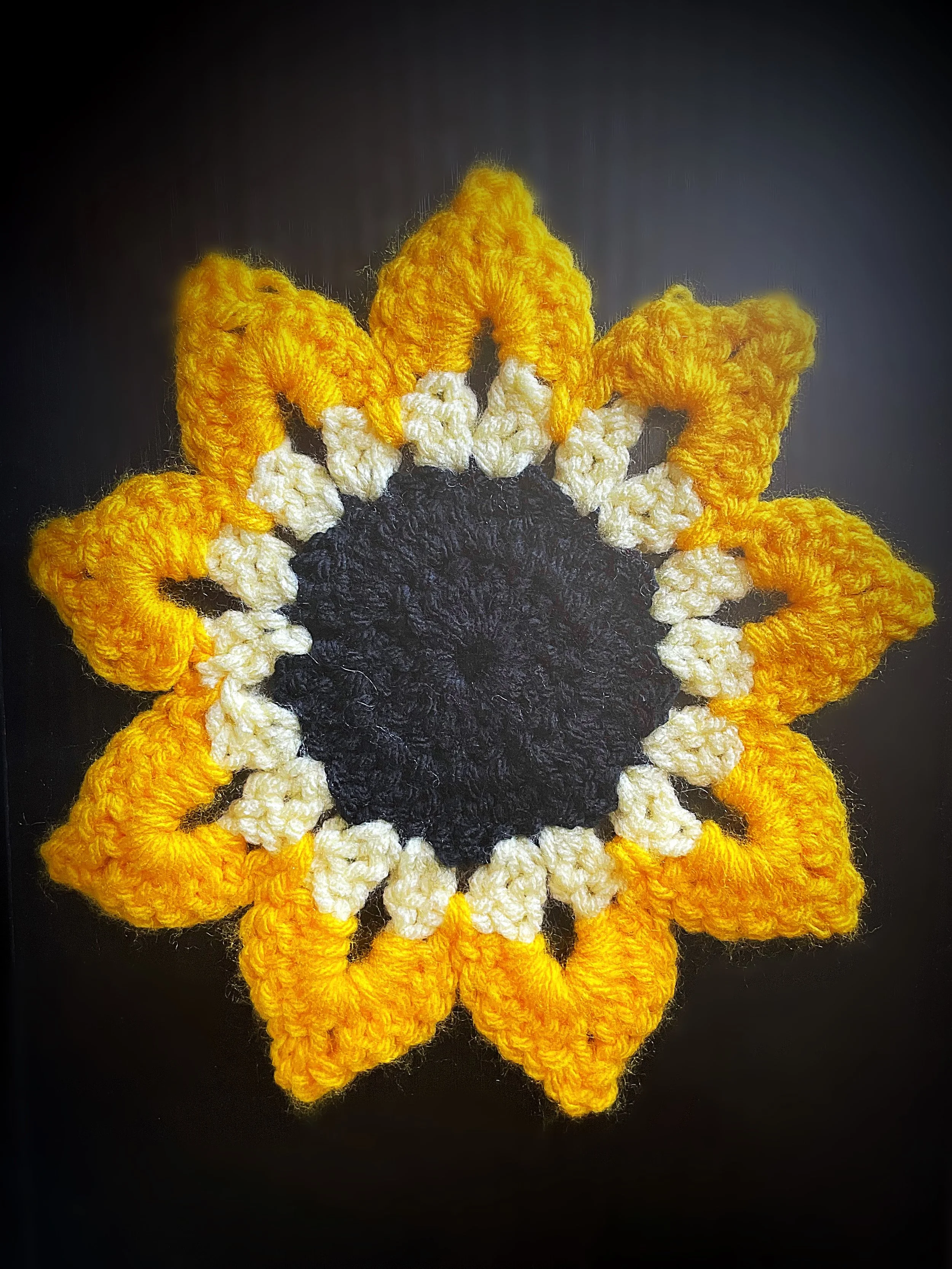 Sunflower Crochet Coaster