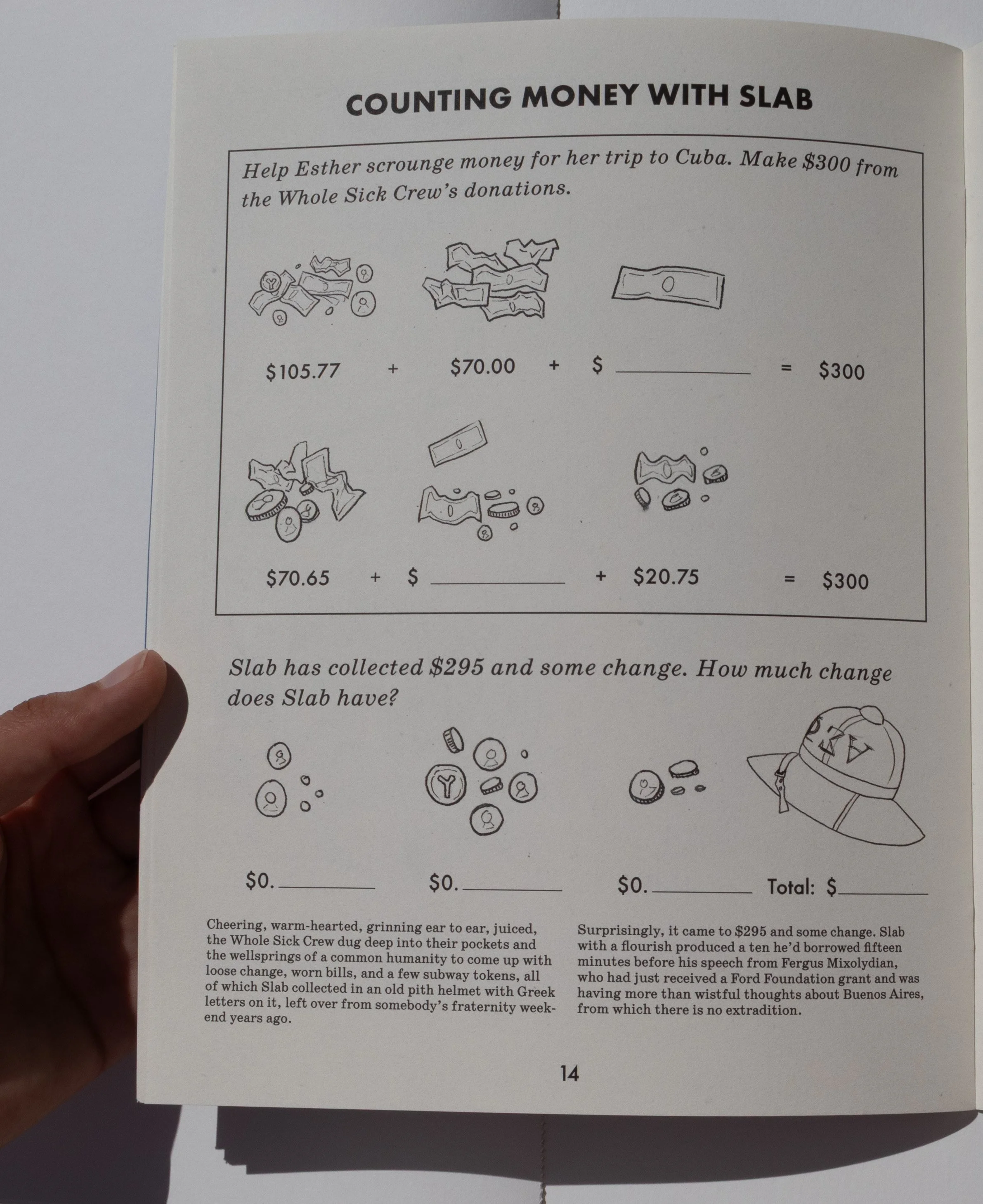Counting money activity. 