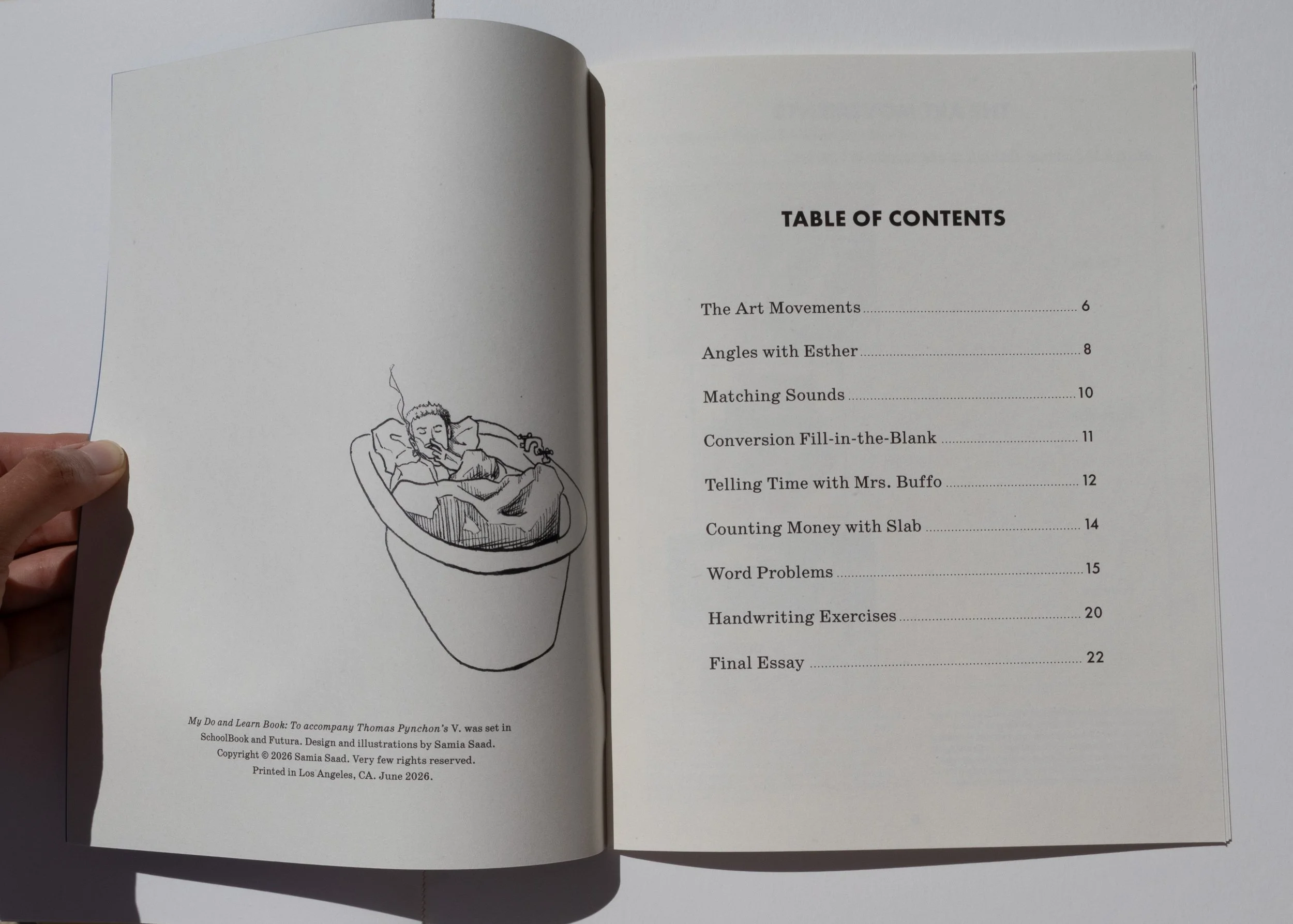 Table of contents spread.