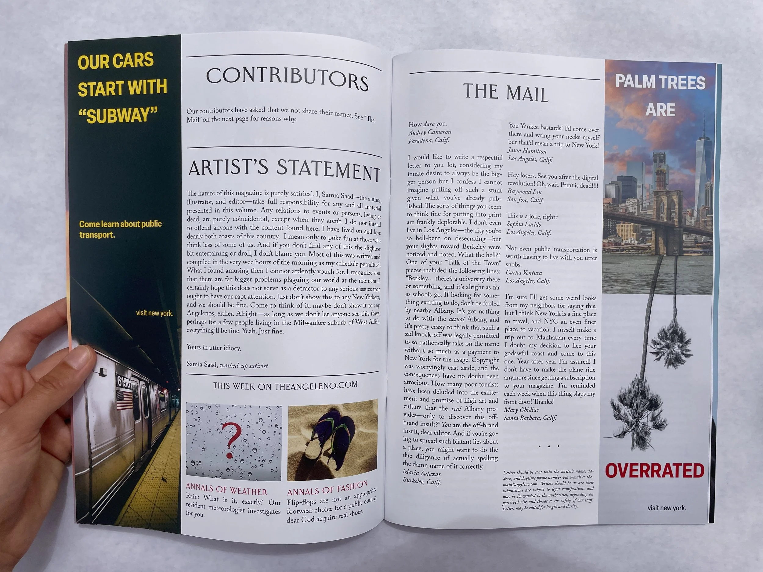 "The Mail," with angry letters to the editor 