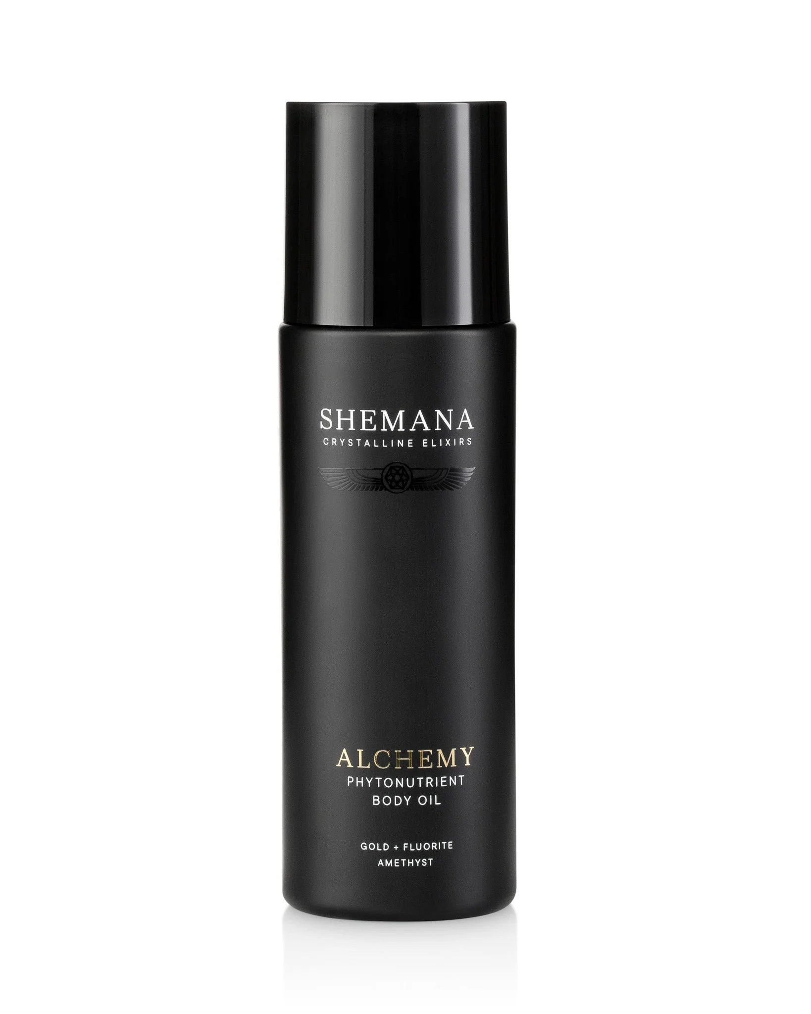 Alchemy Body & Bath Oil 100ml, black bottle on a white background