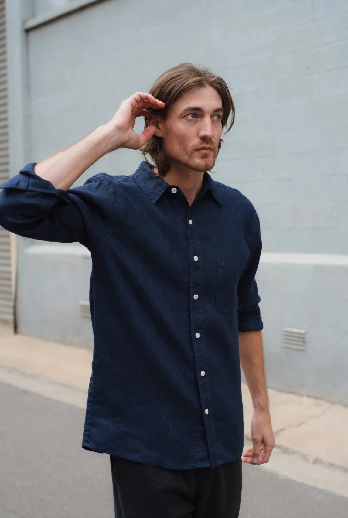 100% Hemp Heritage Shirt - Navy