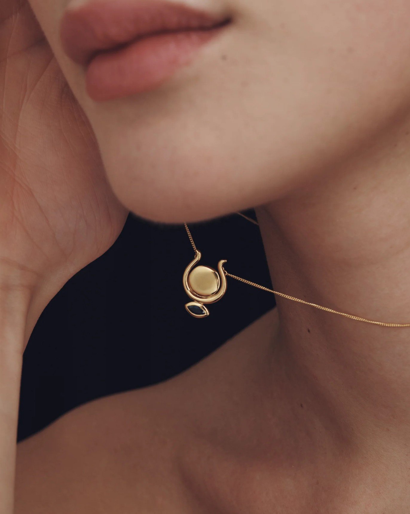 Hathor Necklace - Sapphire & Gold Vermeil