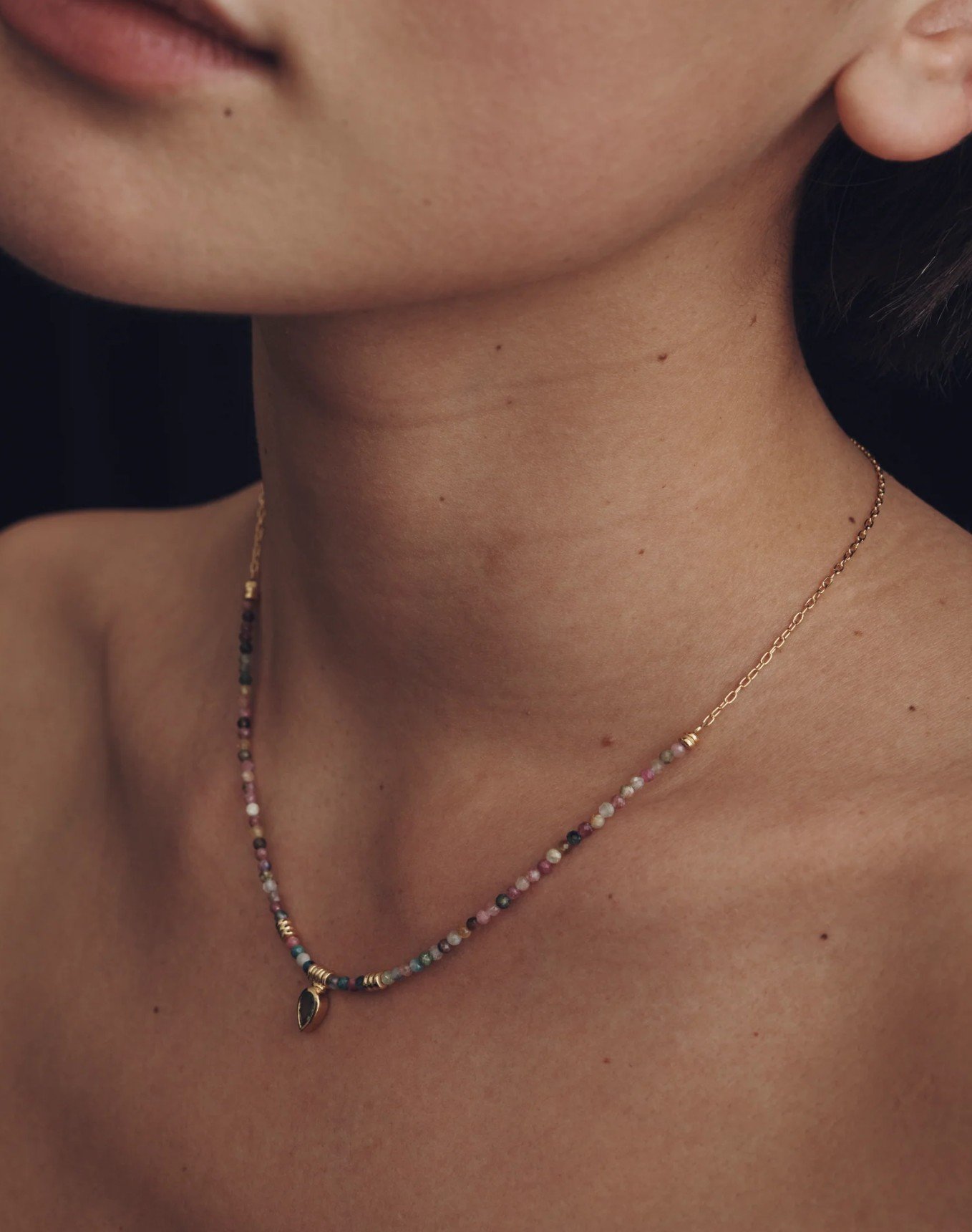 Santorini Necklace - Apatite & Tourmaline