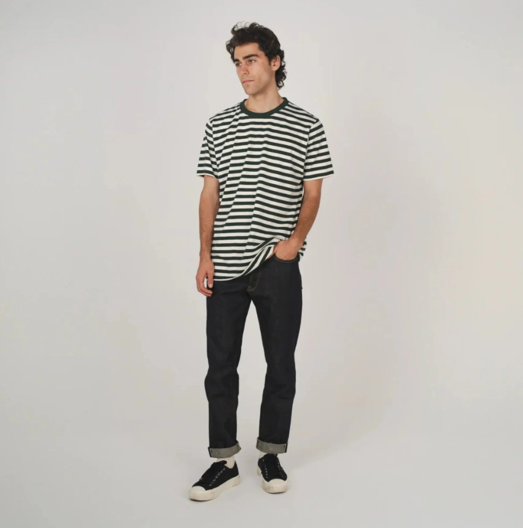 Mens Tshirt Green Stripes3.jpg
