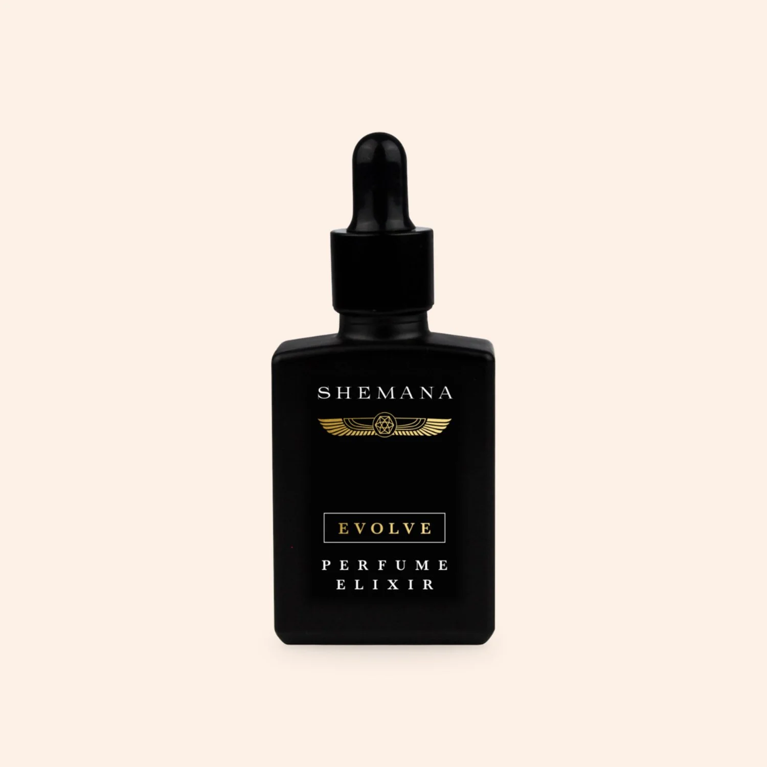 Evolve natural perfume elixir 30ml in a black dropper bottle