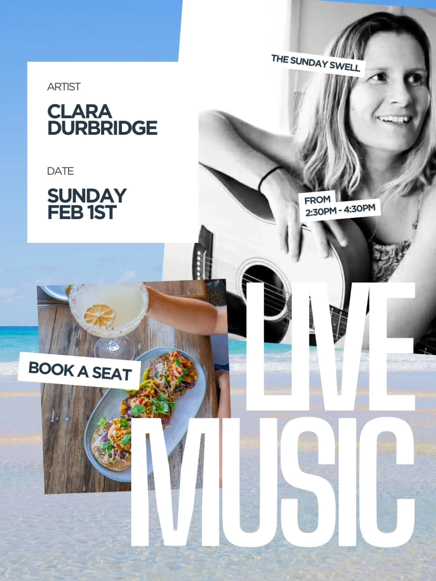 Sundays at Six Beaches just got a whole lot better. 🌊✨

​We&rsquo;re thrilled to announce that The Sunday Swell is here to stay! From now on, live music will be a permanent fixture every single week 🙌

Grab some afternoon bites, sip on something co