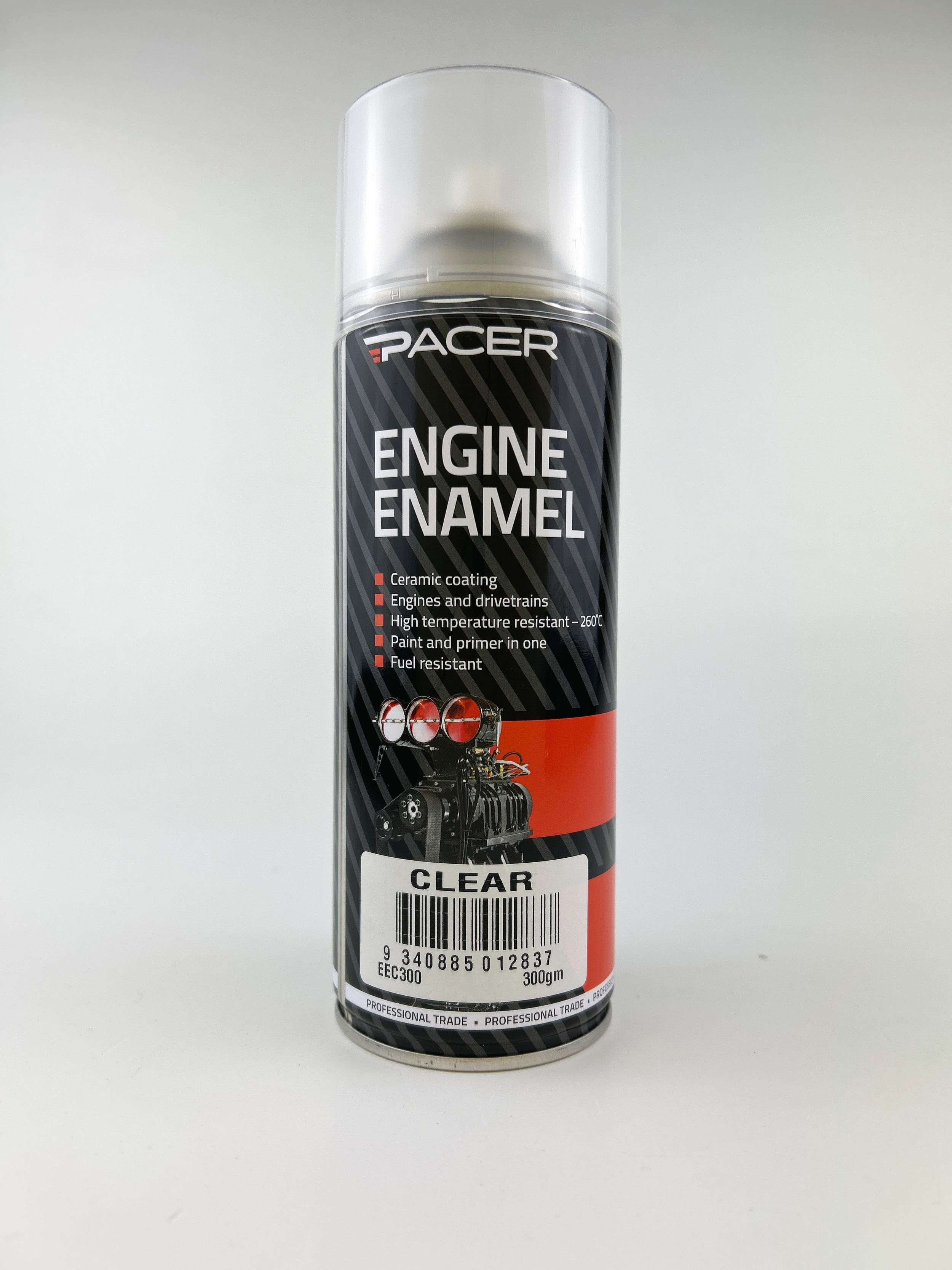 Pacer Engine Enamel Clear Spray 300gm