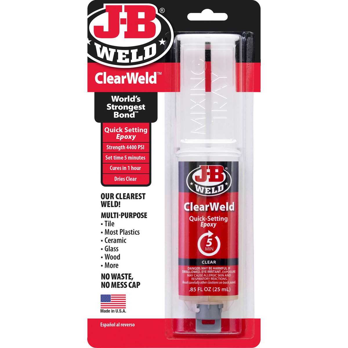 JB Weld ClearWeld Syringe 25ml